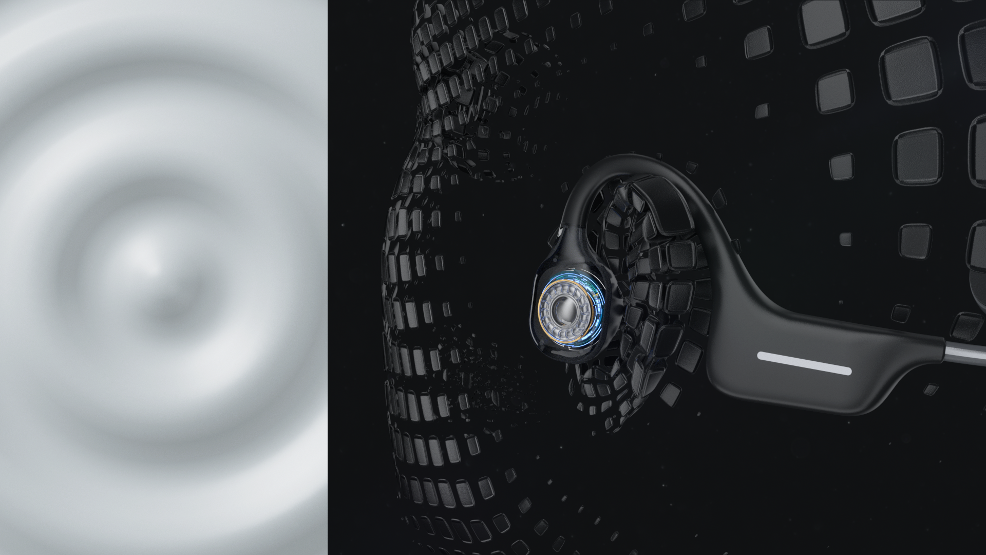 Bone conduction Bluetooth headset，Product video，CG video，dynamic design ，