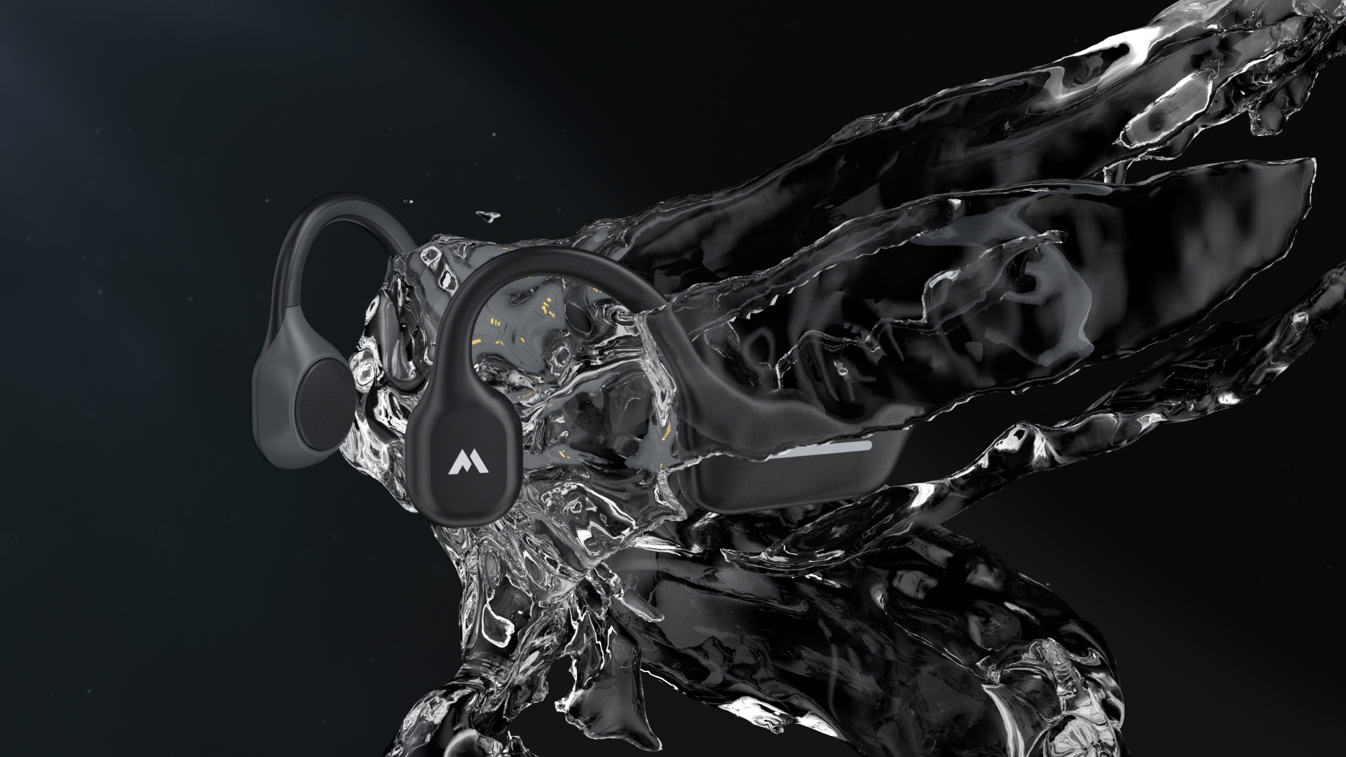 Bone conduction Bluetooth headset，Product video，CG video，dynamic design ，