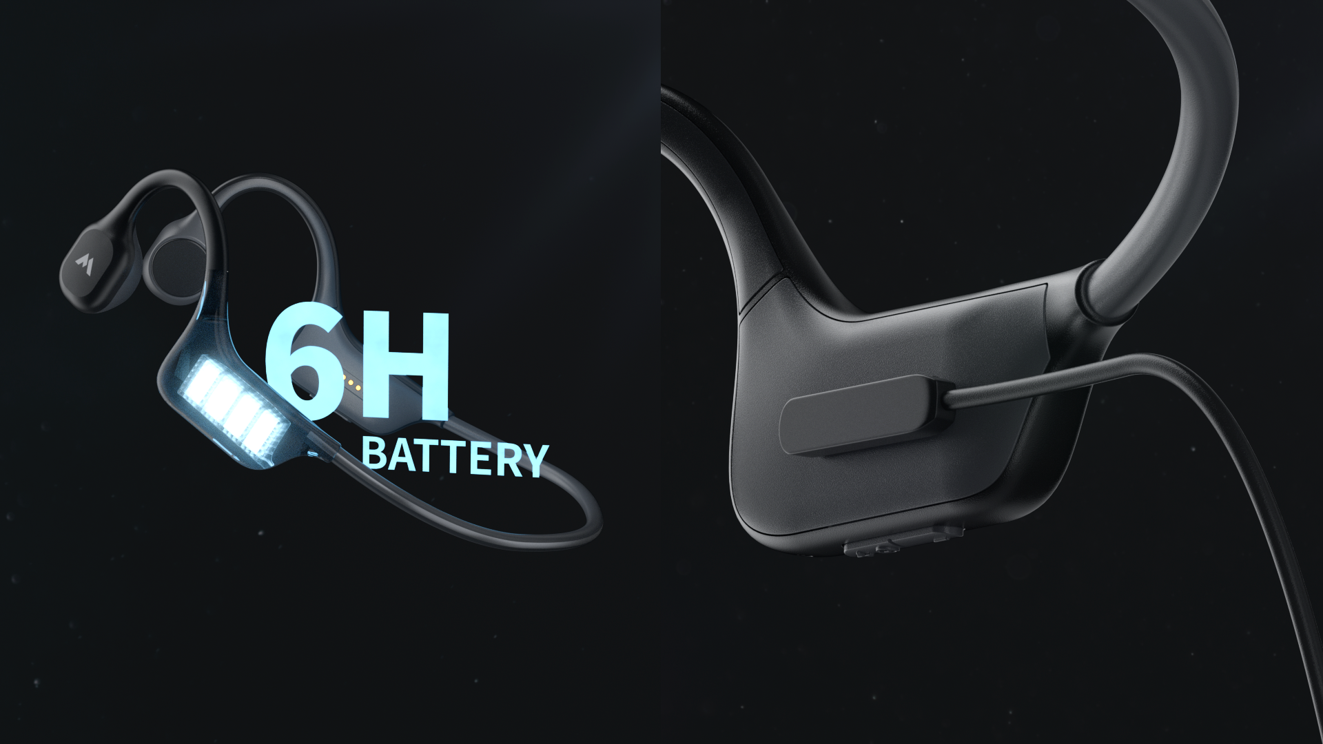 Bone conduction Bluetooth headset，Product video，CG video，dynamic design ，