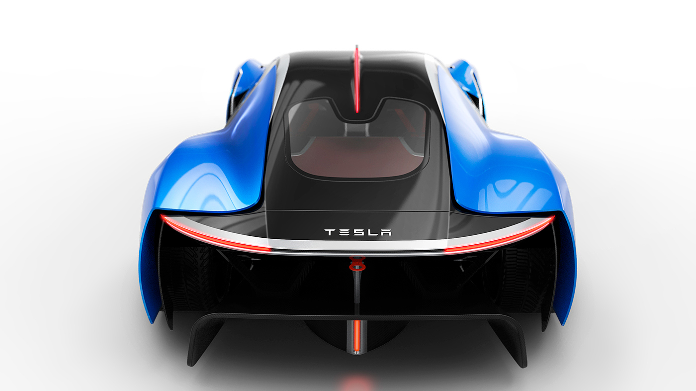 Tesla ModelEXP，blue，Cool，Sports car，vehicle，