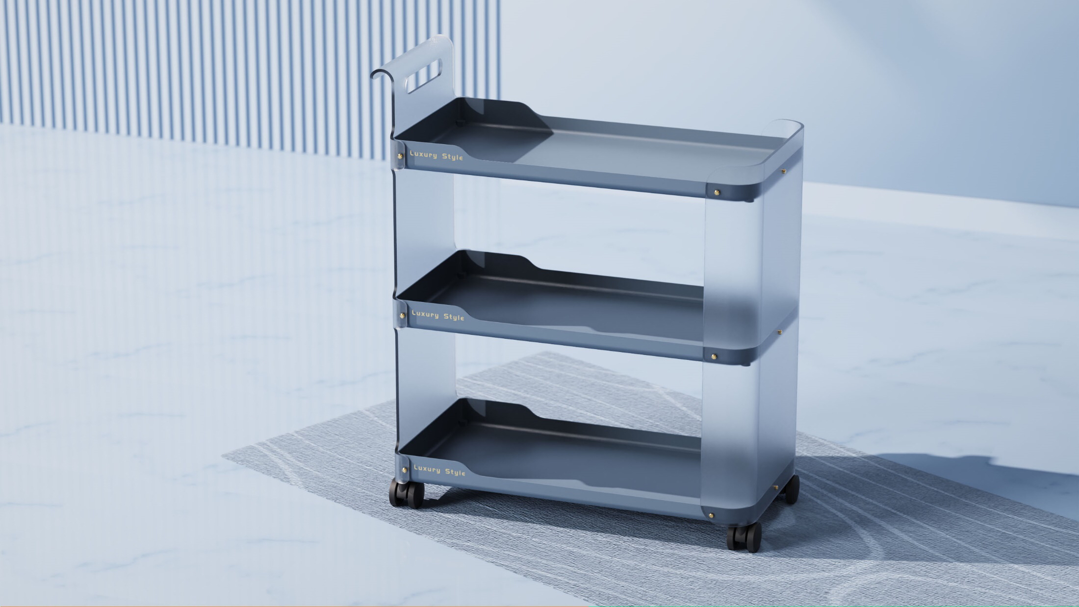 Acrylic，Storage rack，Trolley，Layer frame，Acrylic Storage Rack，Acrylic trolley，