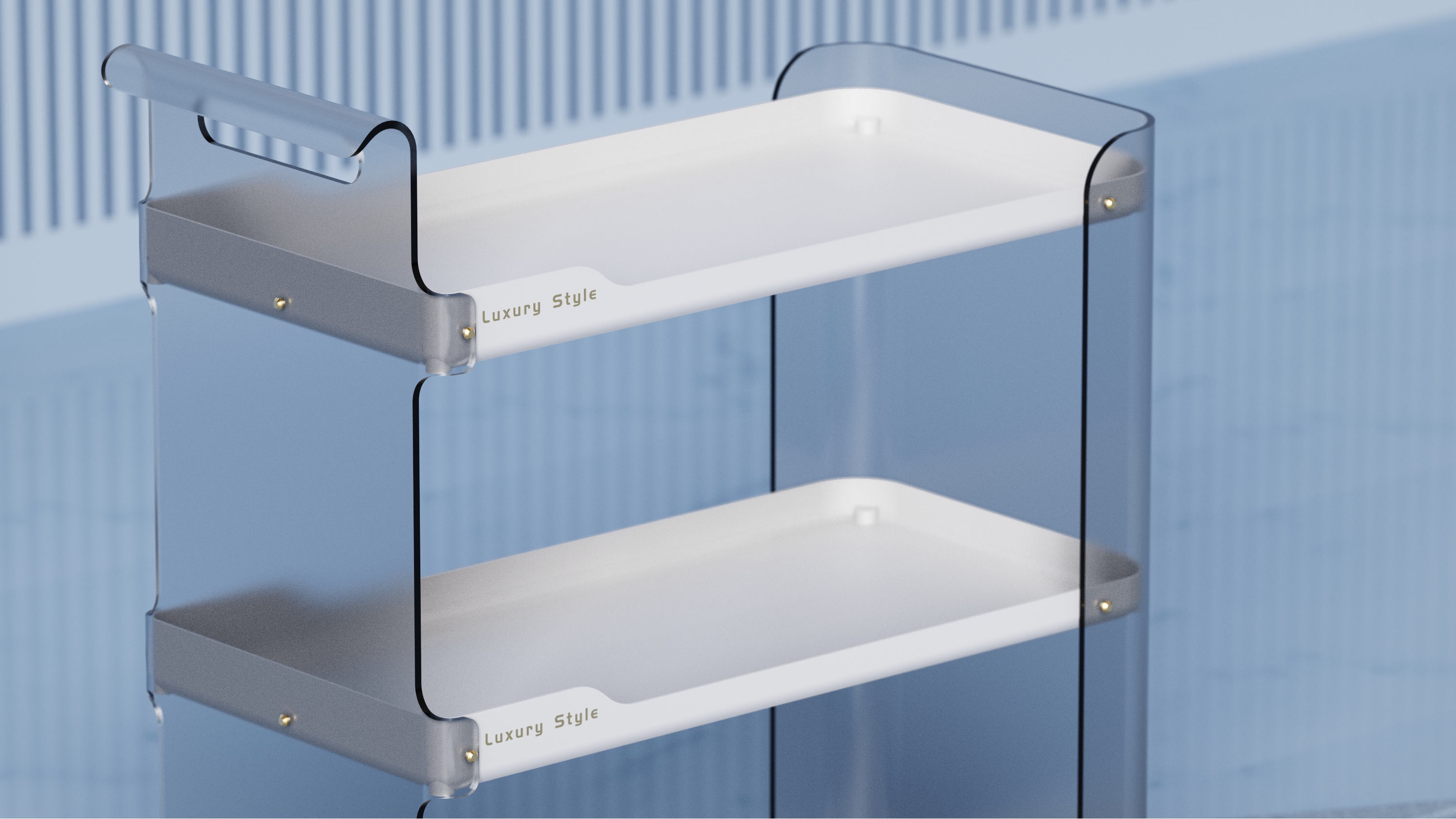 Acrylic，Storage rack，Trolley，Layer frame，Acrylic Storage Rack，Acrylic trolley，