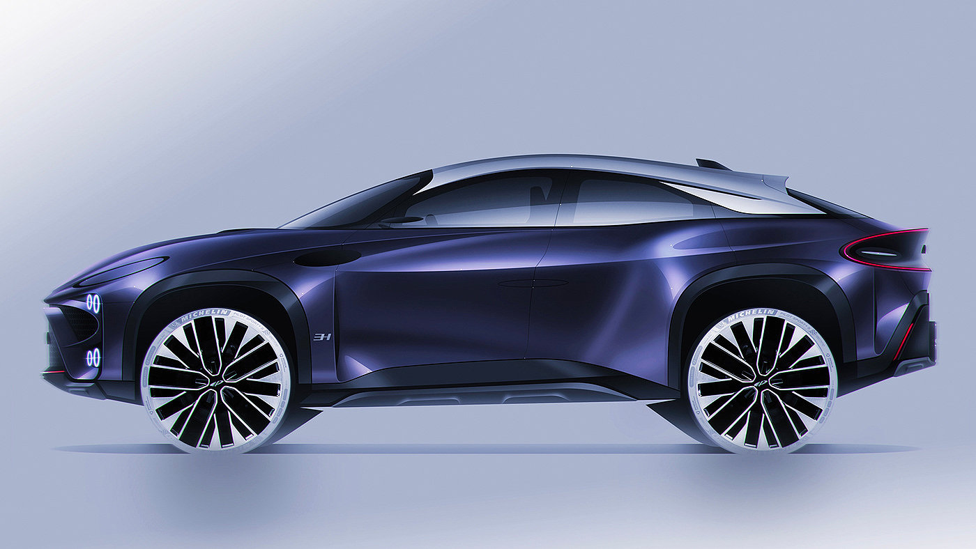 automobile，industrial design，suv，Design，design，Automobile design，Hand drawn，