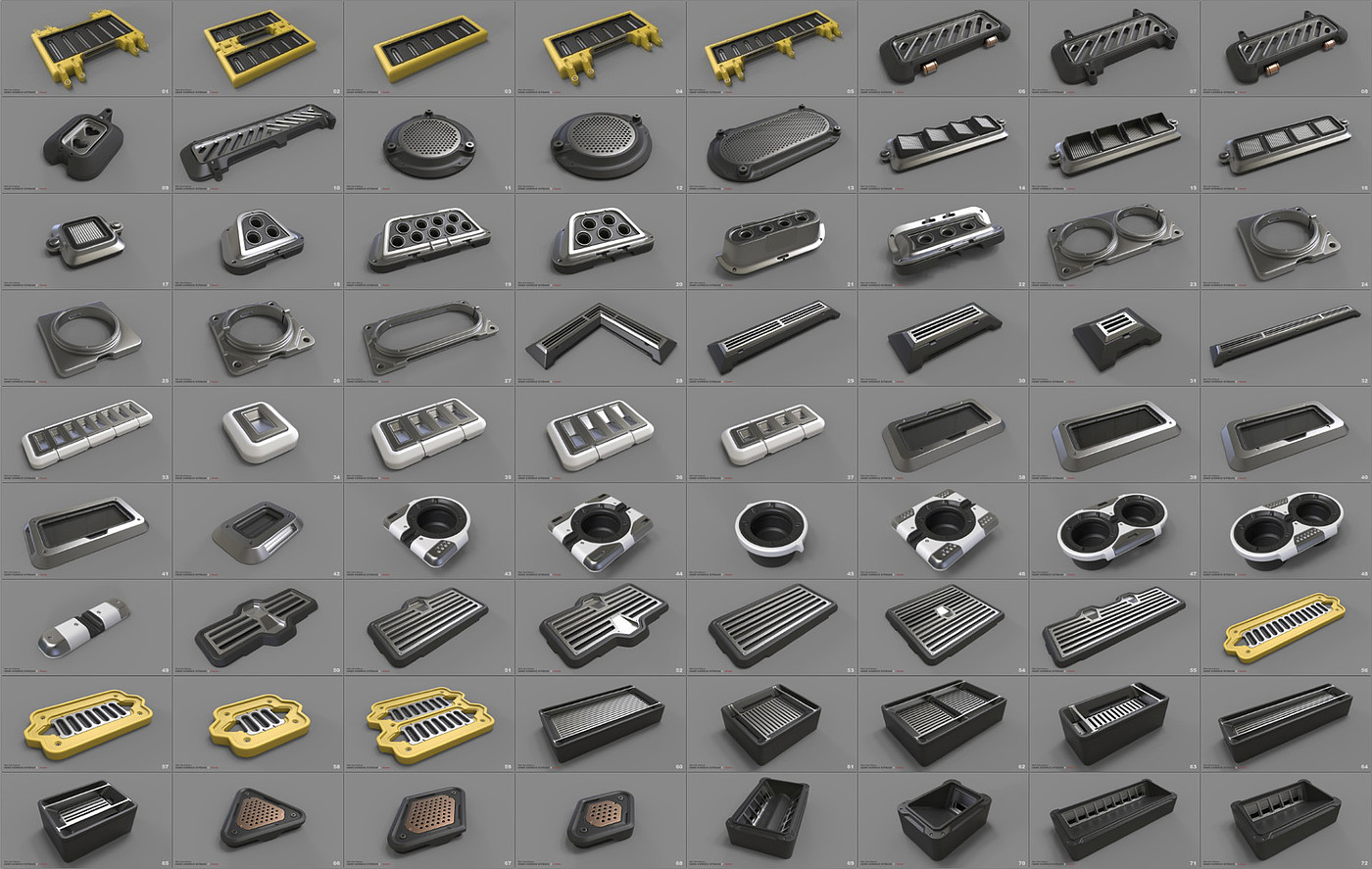 Explosion diagram，Industrial design parts，