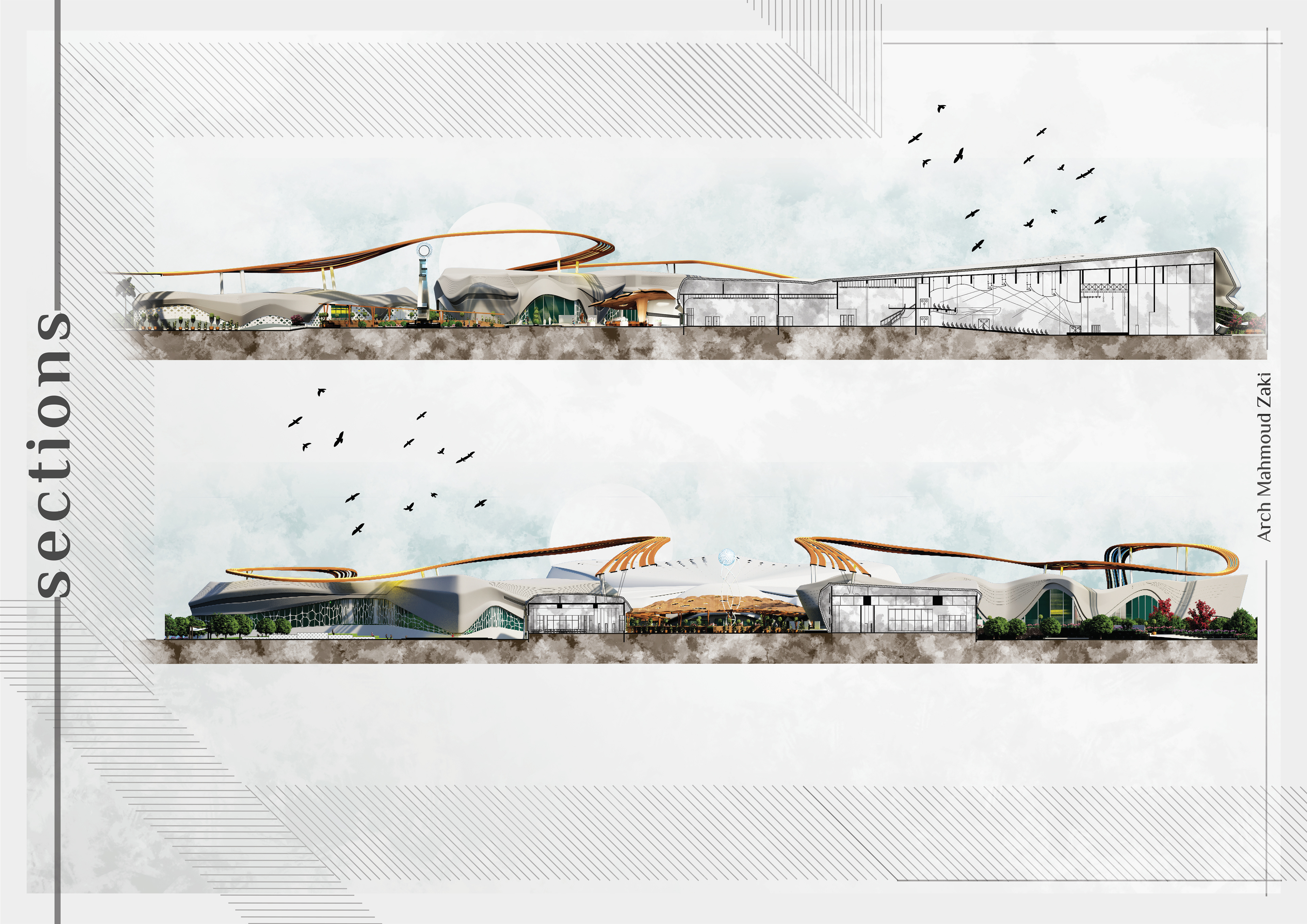 Architecture，cultural center，museum，Render，Model，visualization，Art Center，