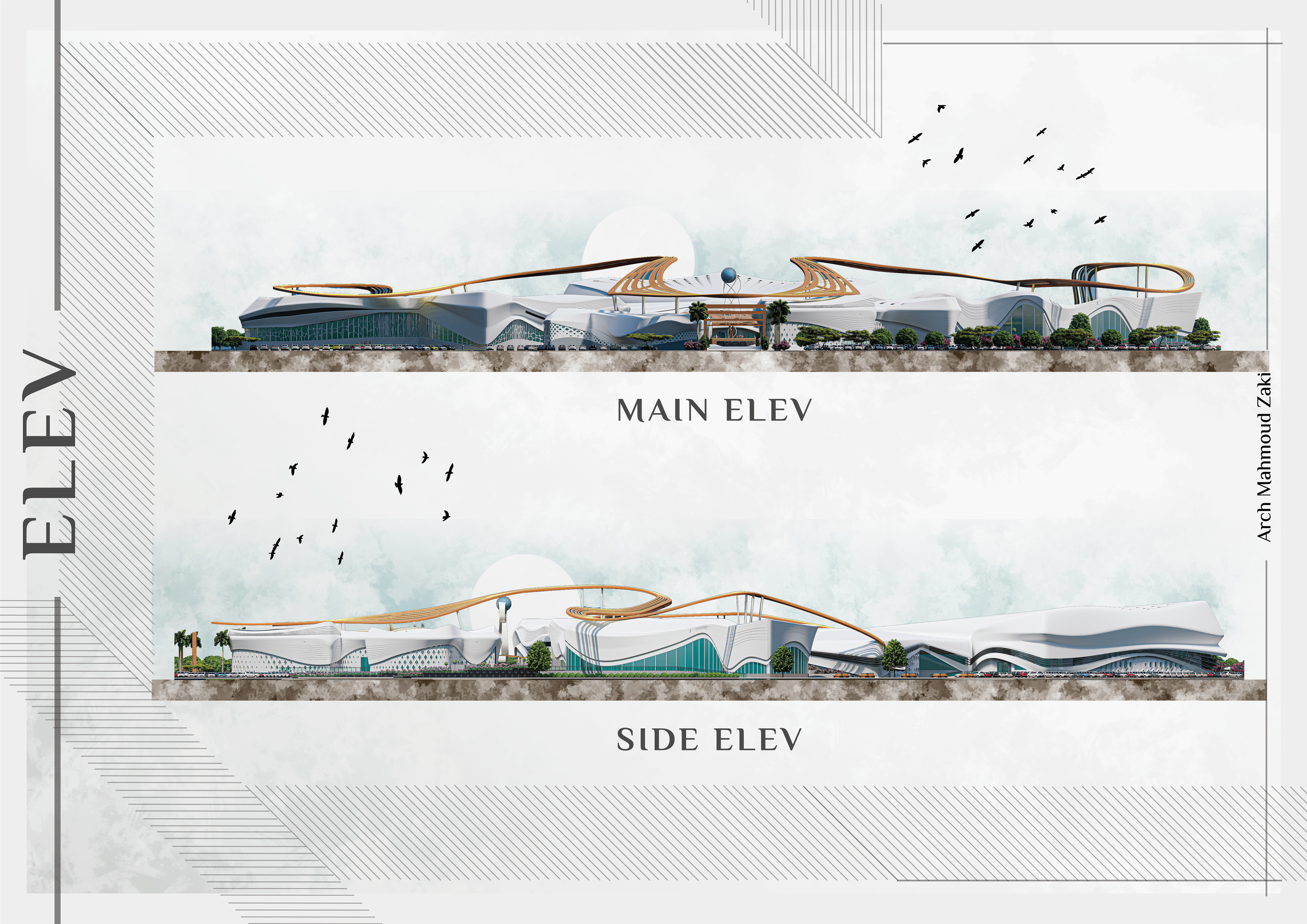 Architecture，cultural center，museum，Render，Model，visualization，Art Center，