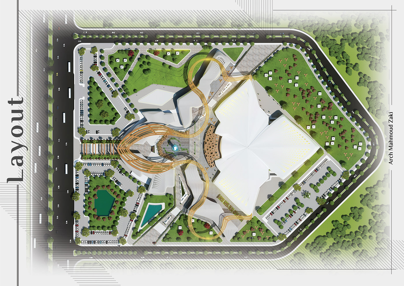 Architecture，cultural center，museum，Render，Model，visualization，Art Center，