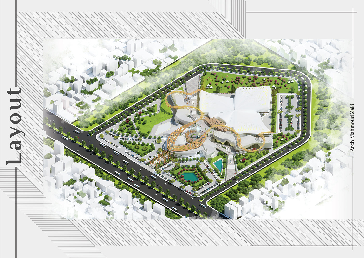 Architecture，cultural center，museum，Render，Model，visualization，Art Center，