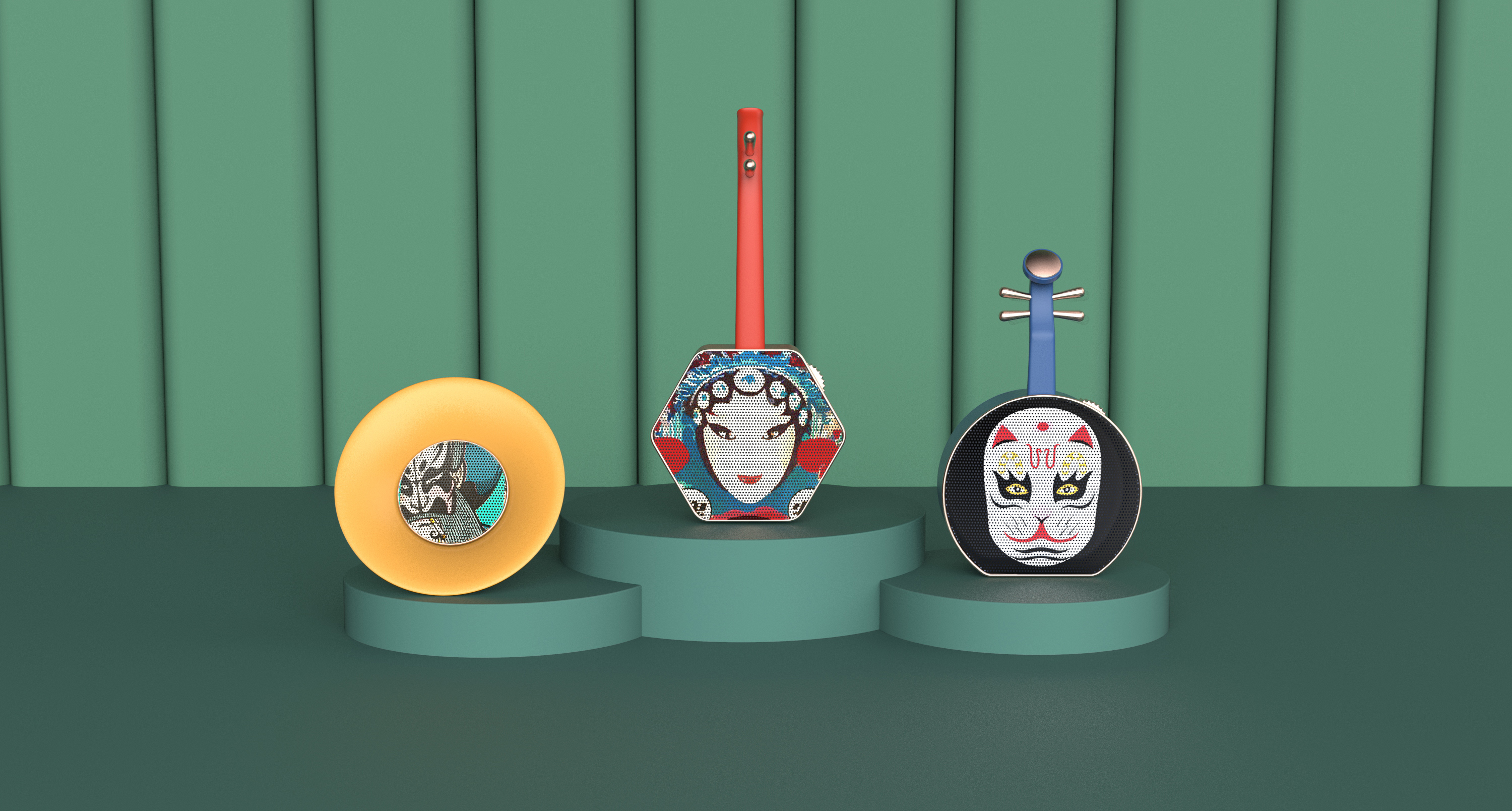 Bluetooth speakers, Wen Chuang, Chinese elements，