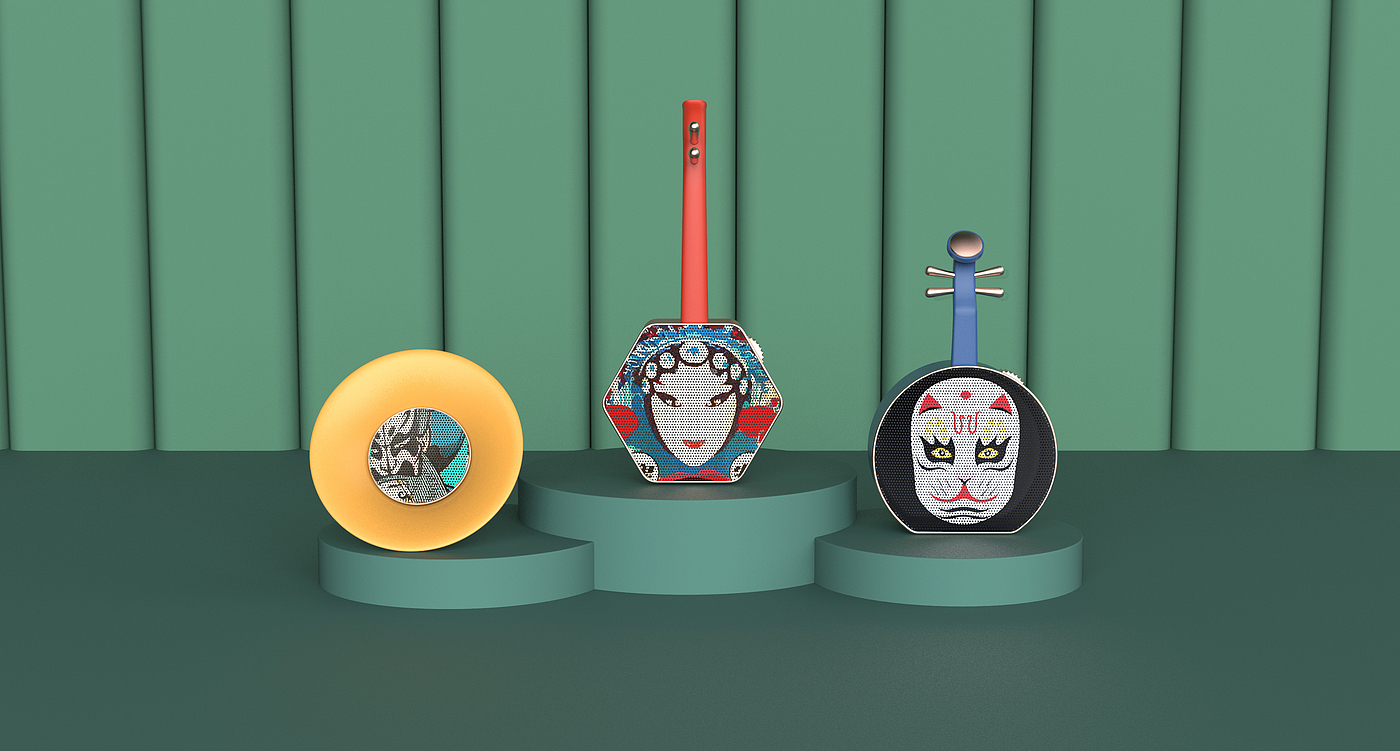 Bluetooth speakers, Wen Chuang, Chinese elements，