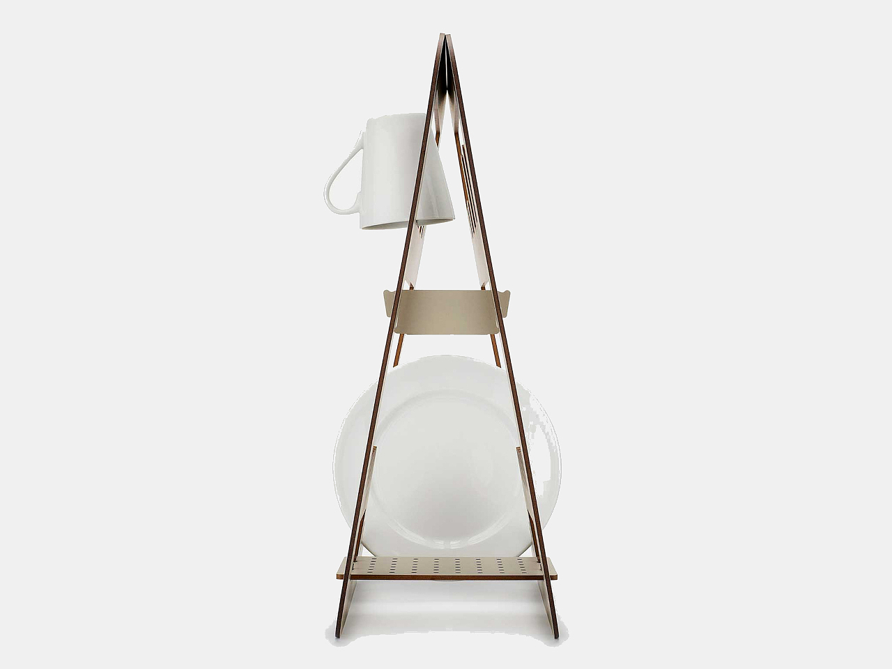 Dish rack，Flat packaging，wood，Flat packaging design，kitchenware，
