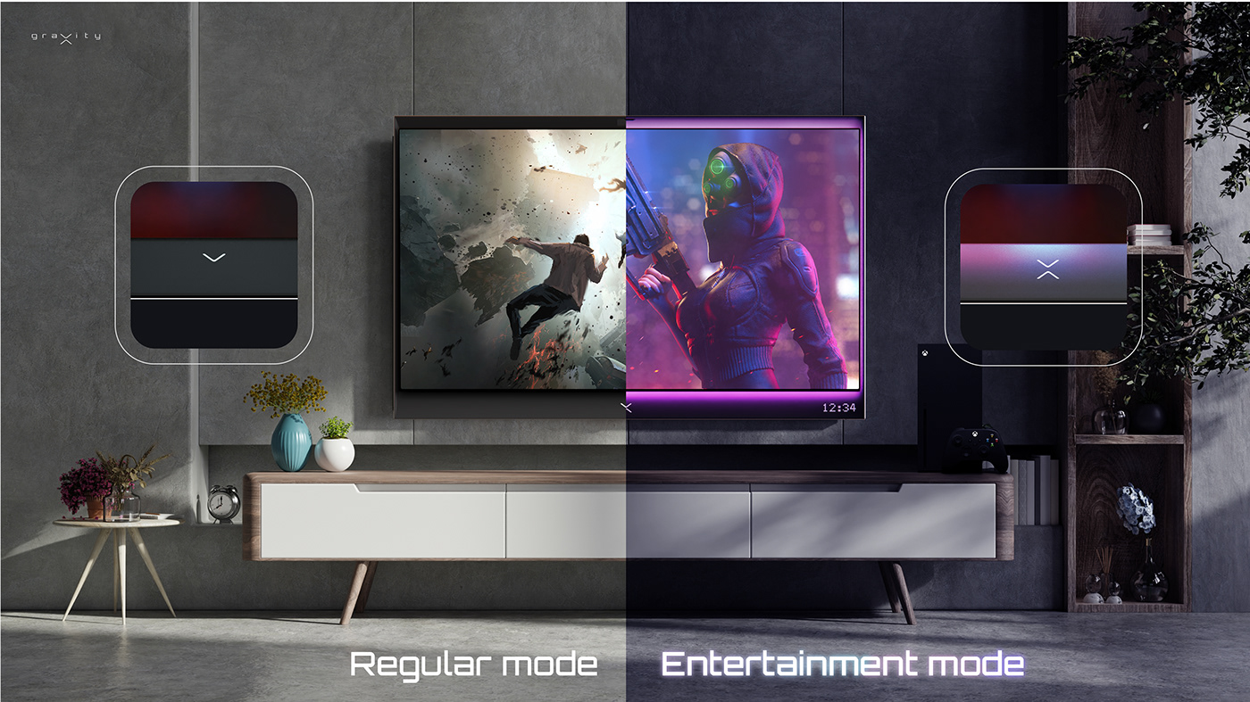 game，gravity，product design，Design，tv，industrial design，