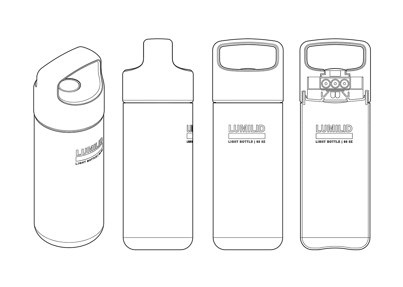 Lumilid，水杯，塑料，创意，