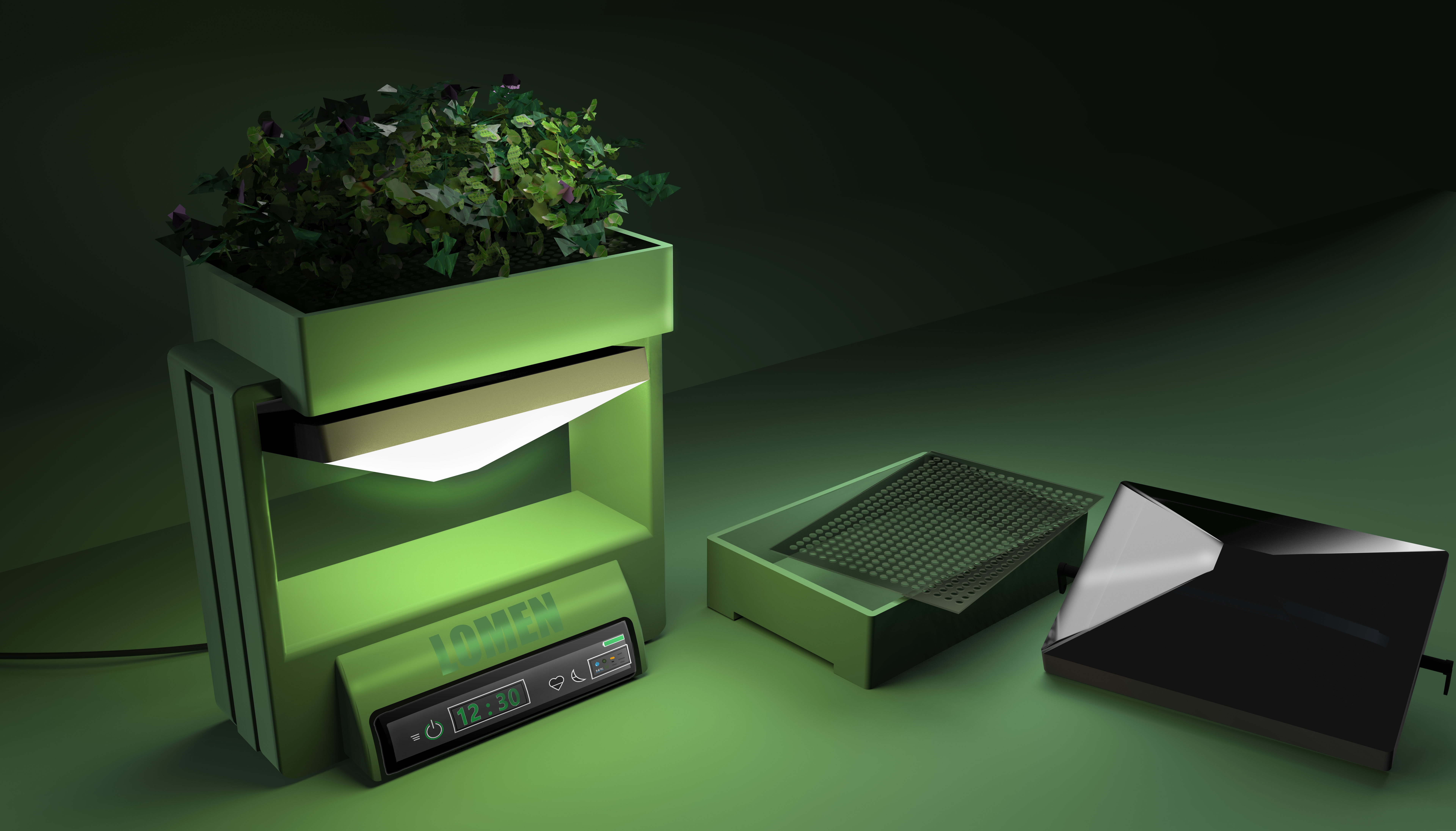 Desk lamp，Green plant，Atmosphere lamp，Simple Ideas，