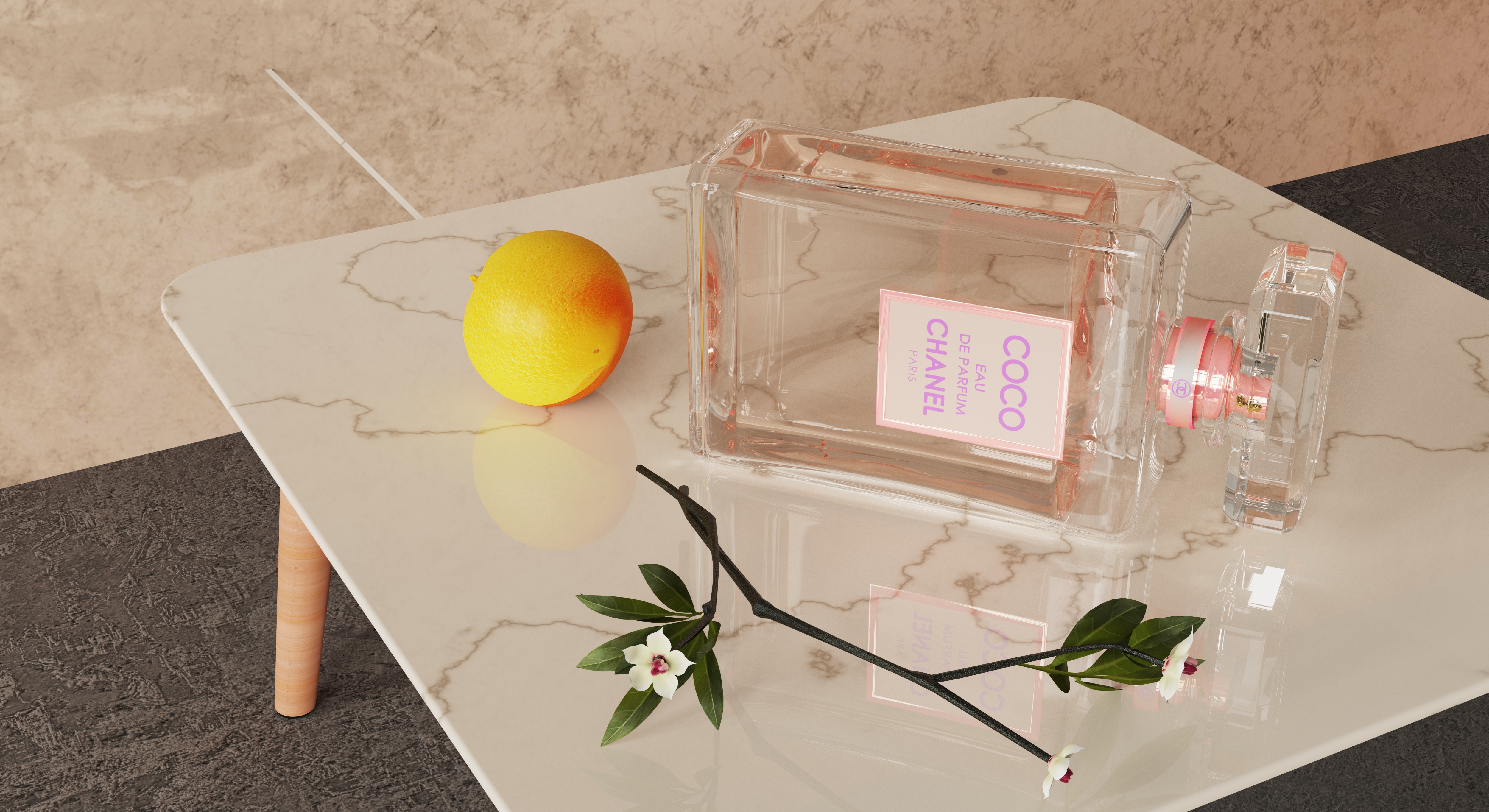 Keyshot rendering，Chanel，transparent，If I can, I hope the computer can run faster.，