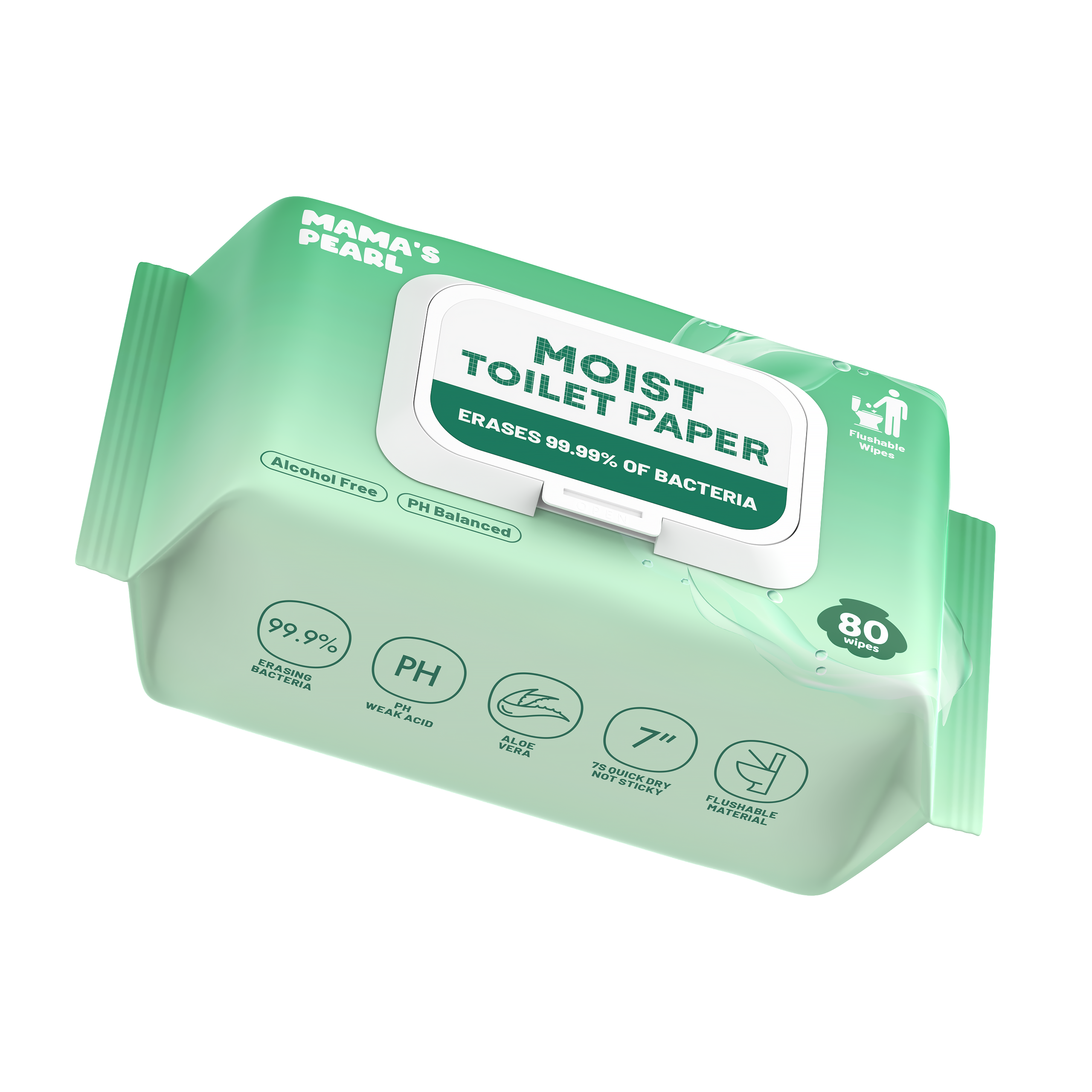 packing design，Product rendering，Wet toilet paper，Wet towel，