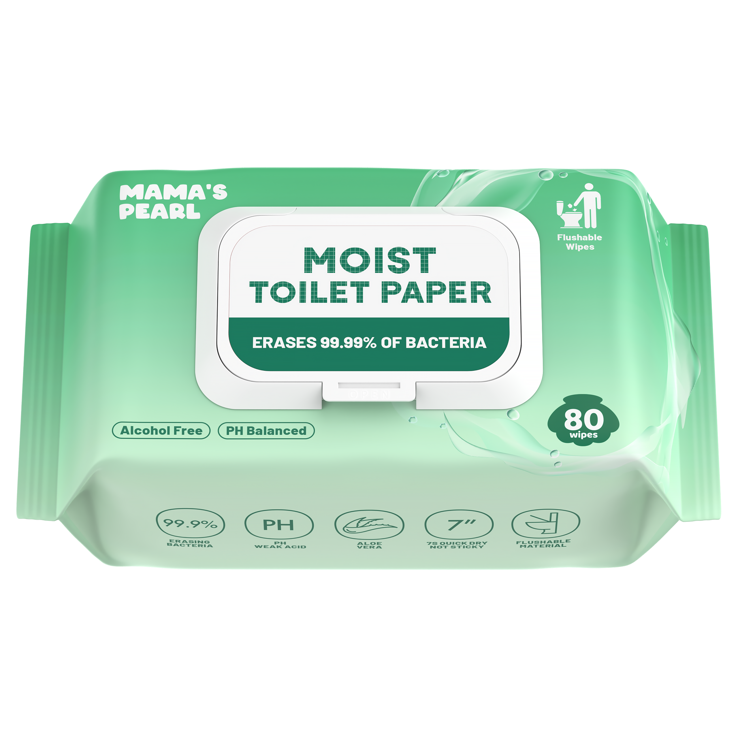 packing design，Product rendering，Wet toilet paper，Wet towel，