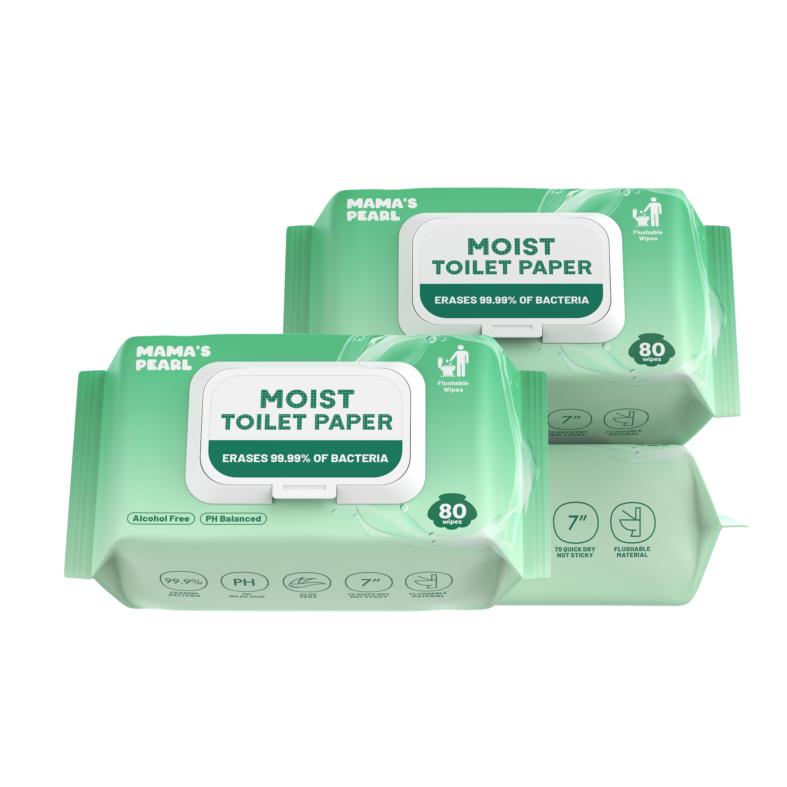 packing design，Product rendering，Wet toilet paper，Wet towel，