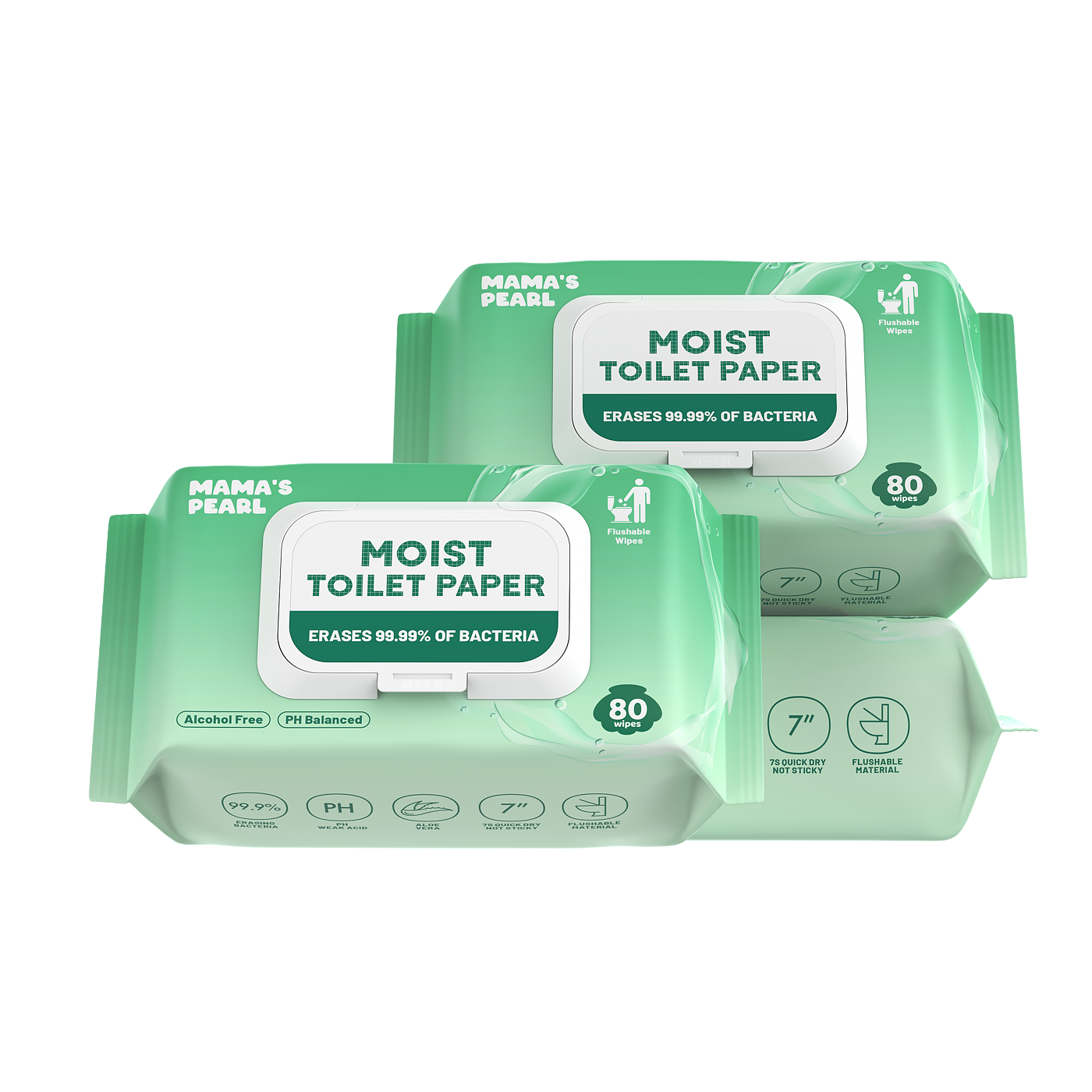 packing design，Product rendering，Wet toilet paper，Wet towel，