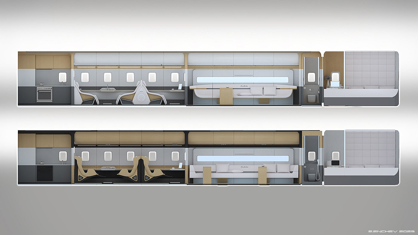 私人飞机，内饰设计，交通工具，飞机，