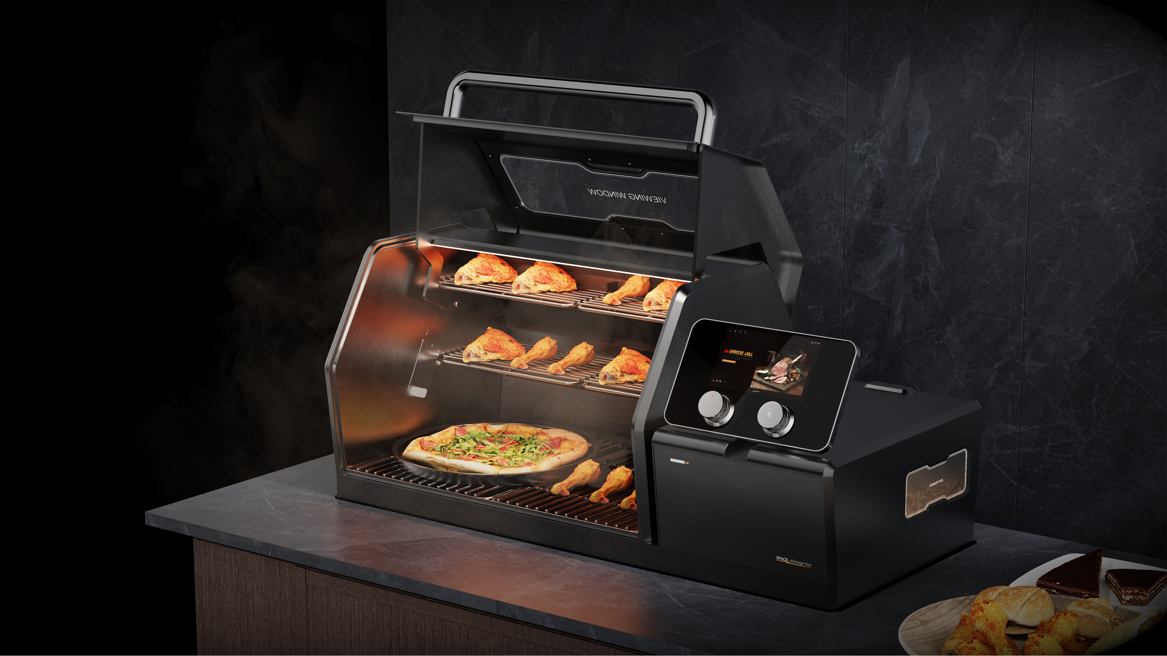 outdoors，household electrical appliances，barbecue，ui，interactive，