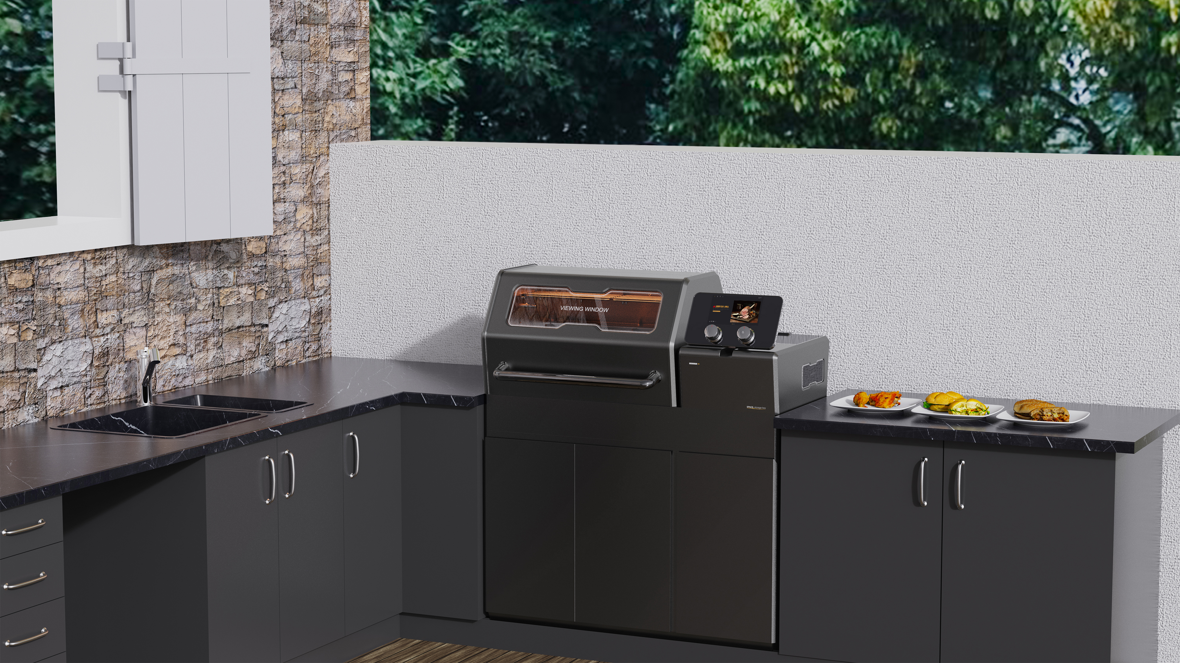 outdoors，household electrical appliances，barbecue，ui，interactive，