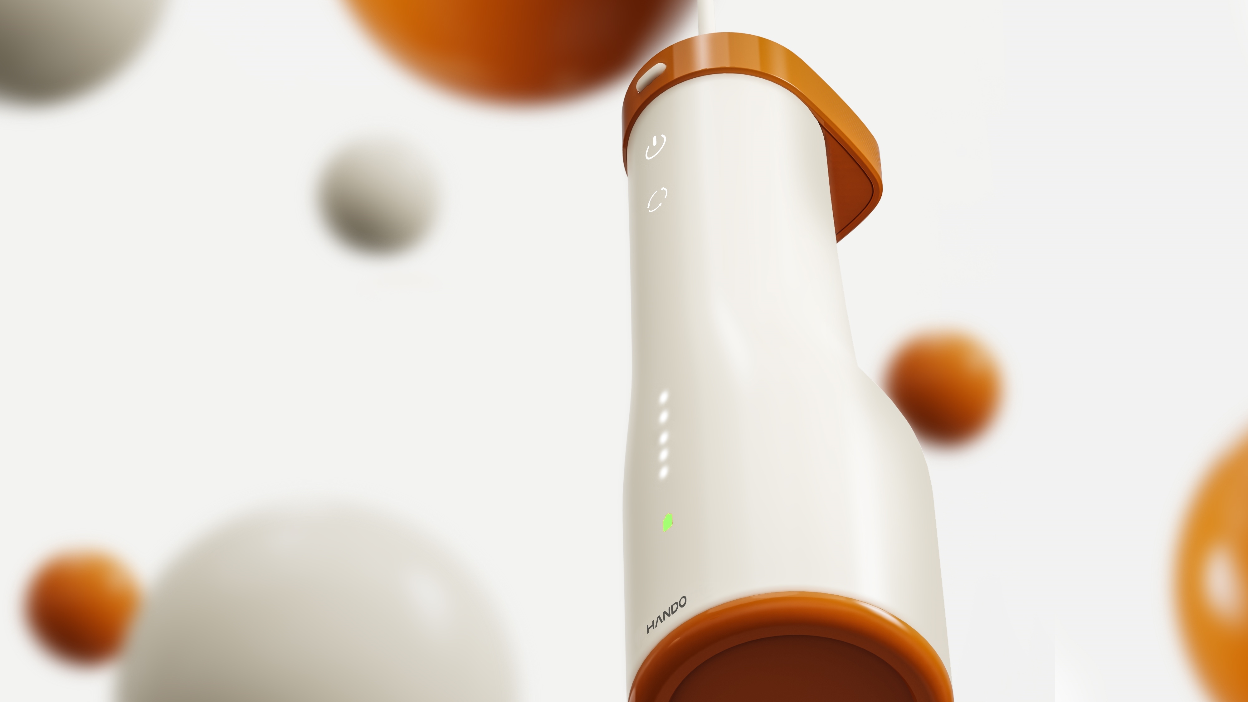 Dental punch design, technology plus orange, more intelligent，