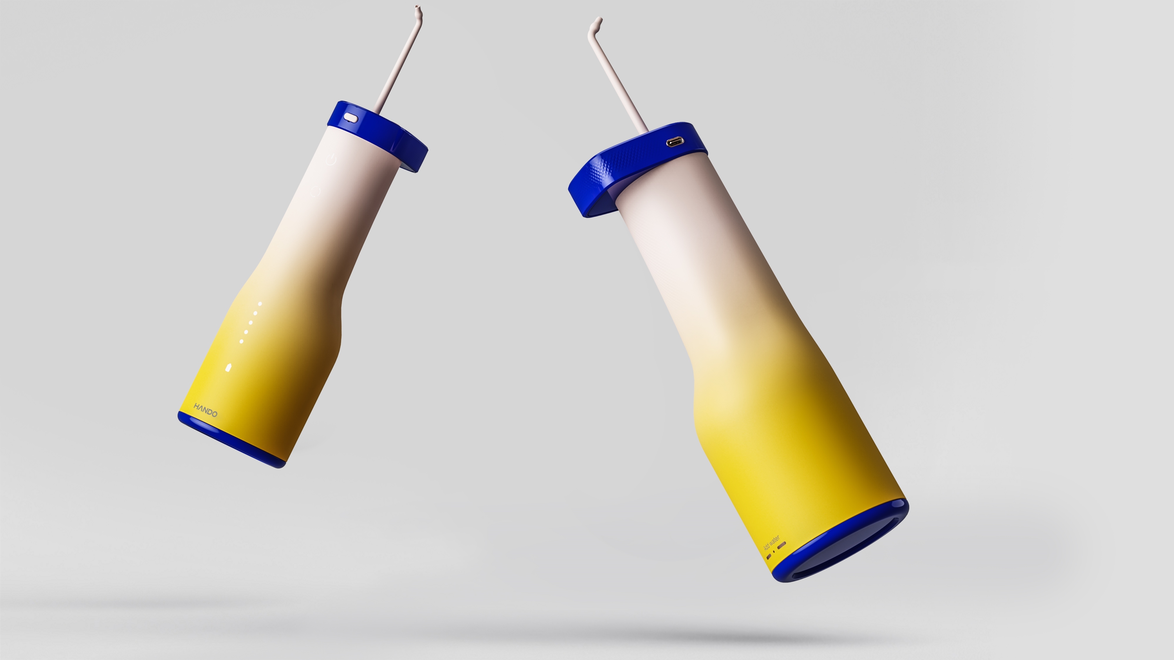 Dental punch design, technology plus orange, more intelligent，