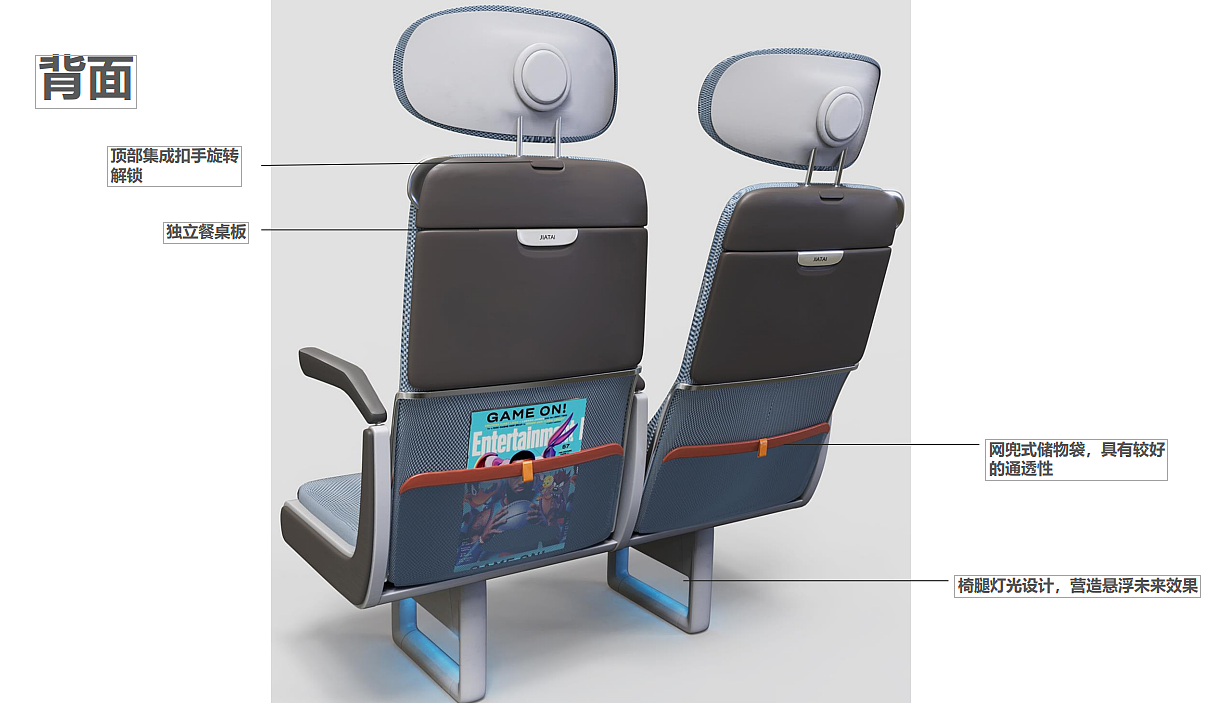 high-speed rail，Seat design，