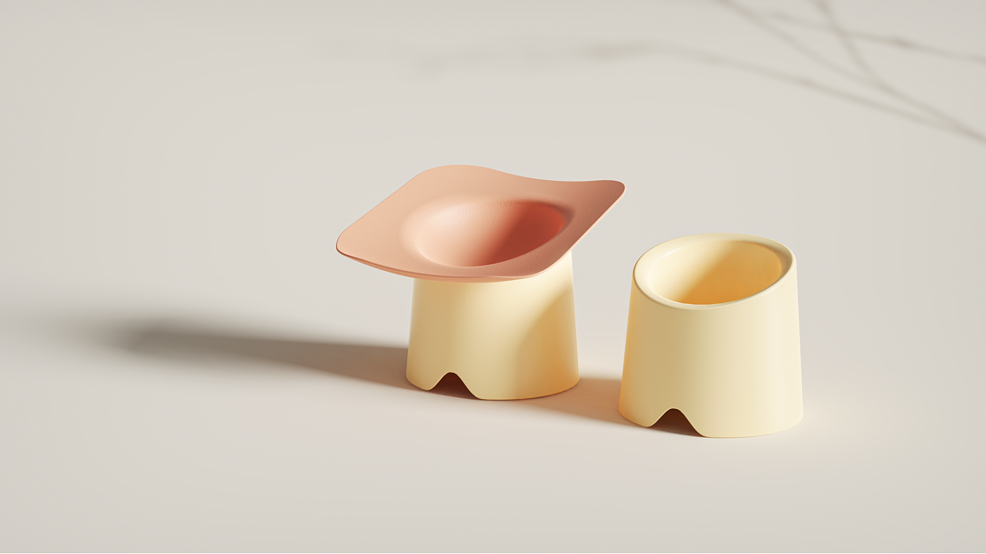 Cat bowl，Pocket-portable dog bowl，Pet bowl，Protect cervical spine，cat food basin，leakproof bowl，