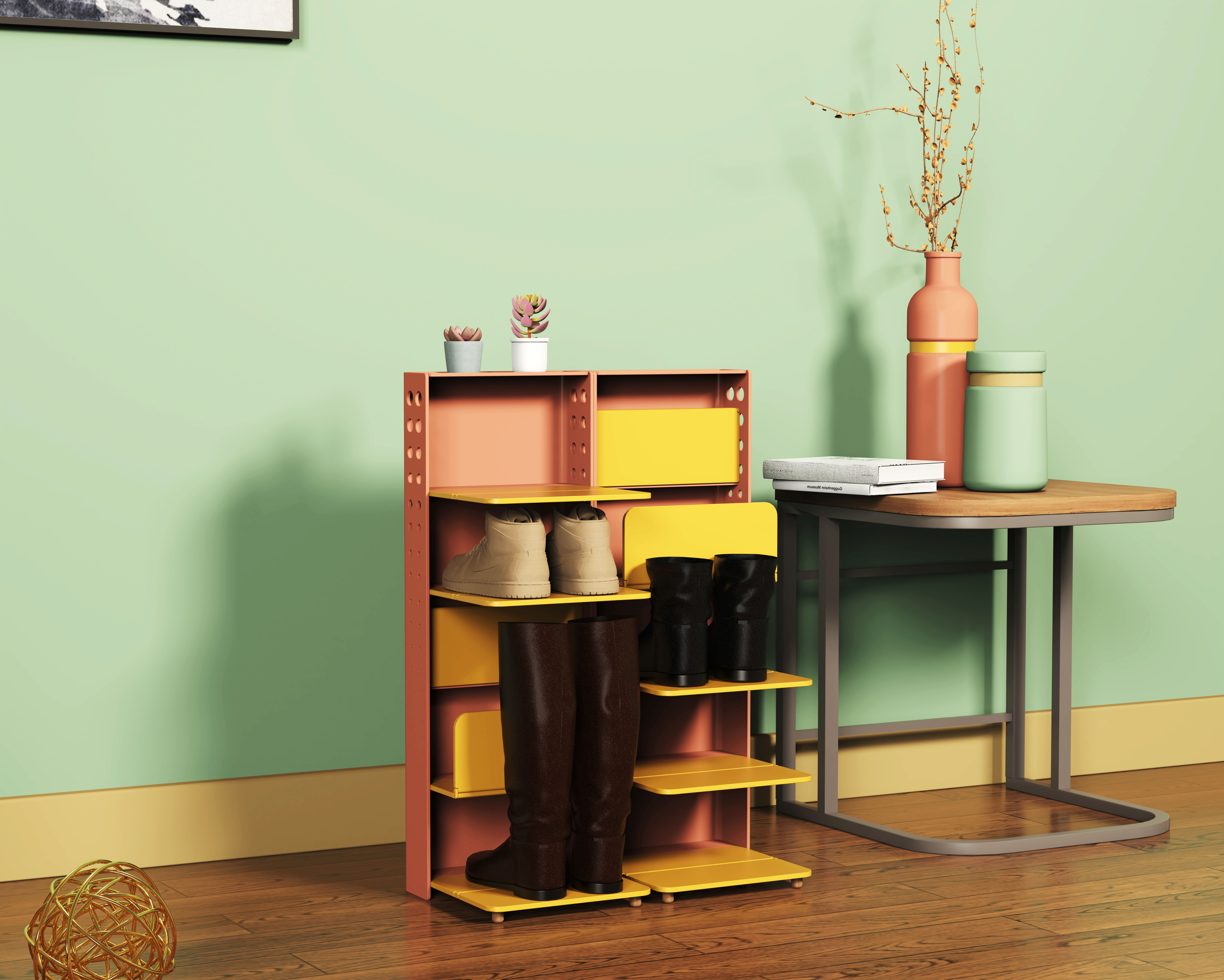 Foldable shoe rack，