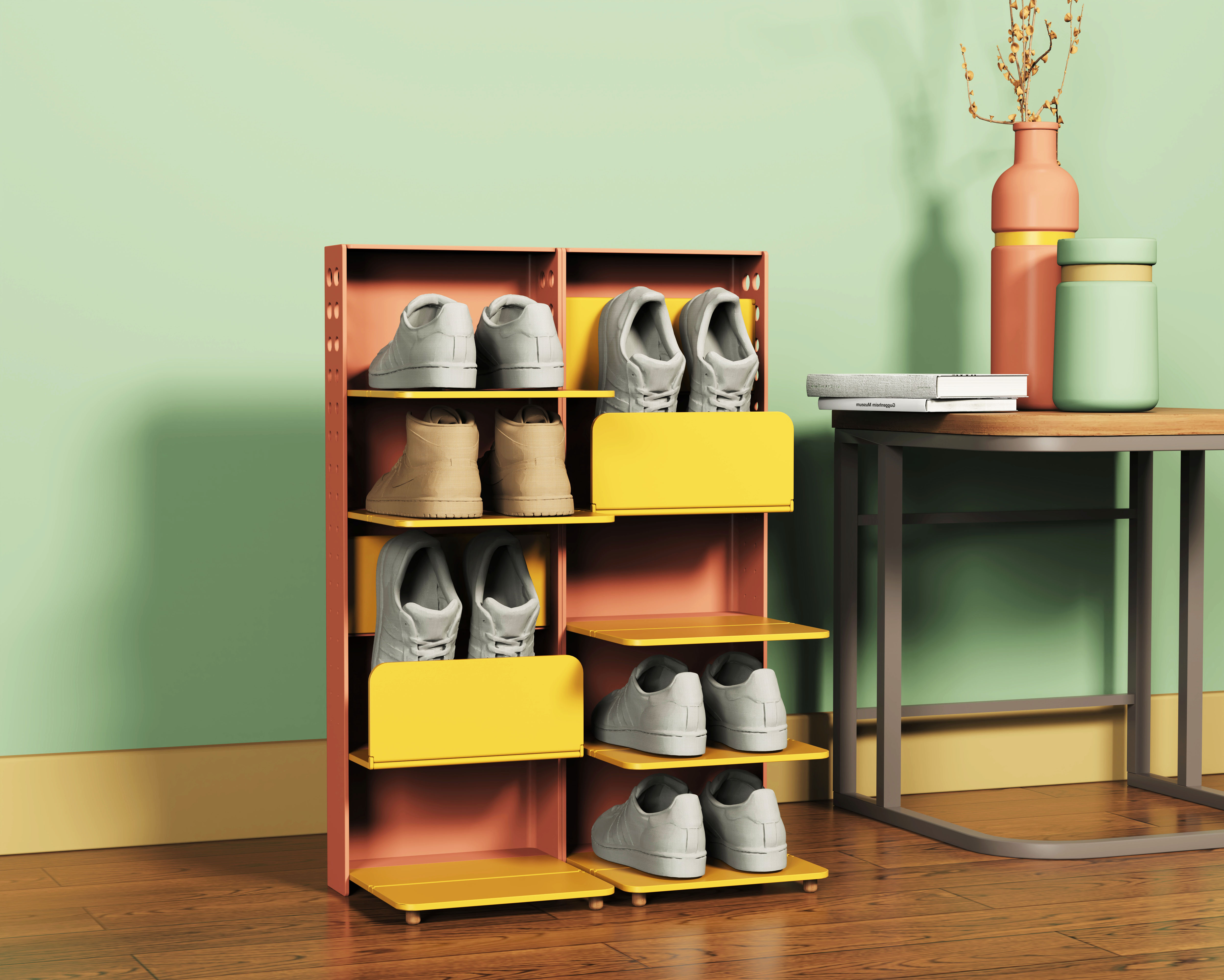 Foldable shoe rack，