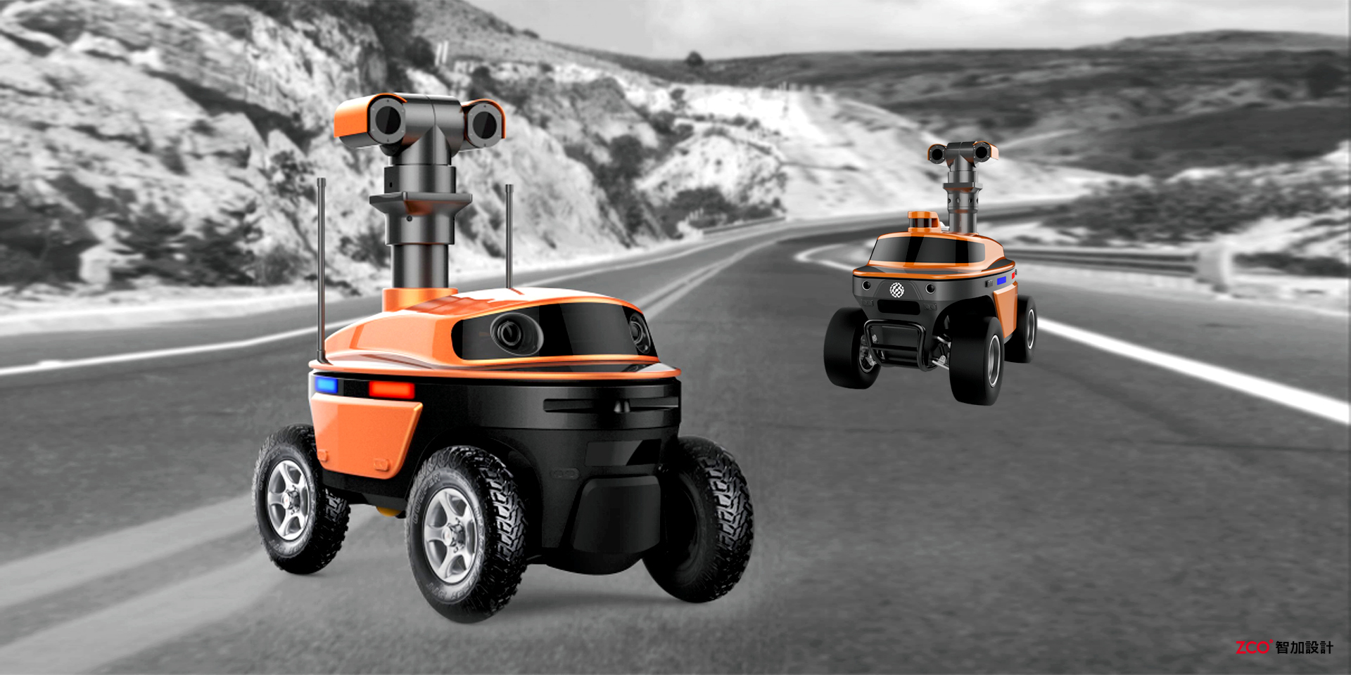 robot，Zhijia design，Outdoor Patrol，high emerging，