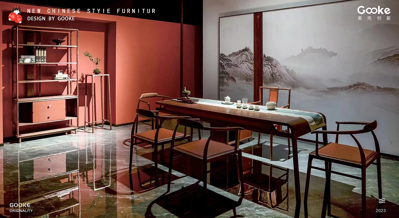 Furniture Series Design，furniture design ，tea set，New Chinese furniture，