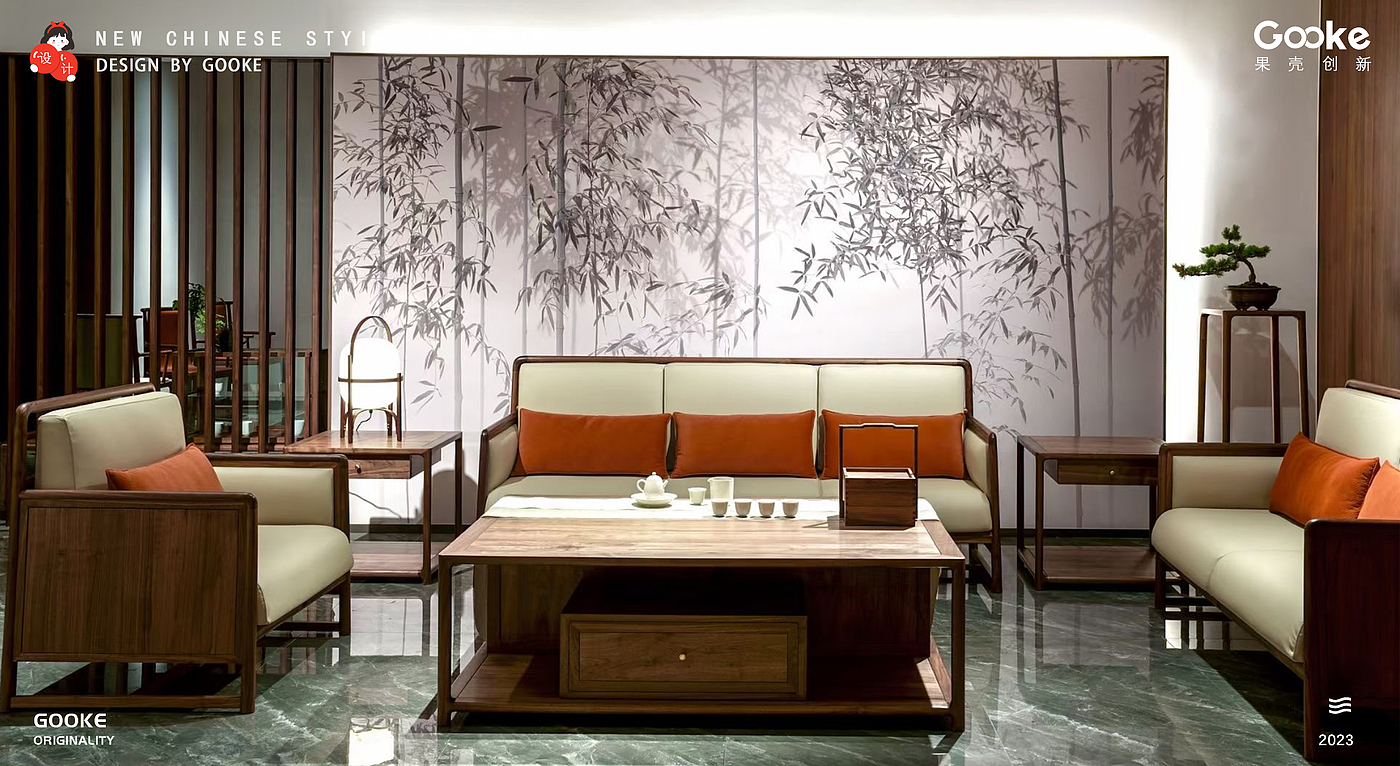 Furniture Series Design，furniture design ，tea set，New Chinese furniture，