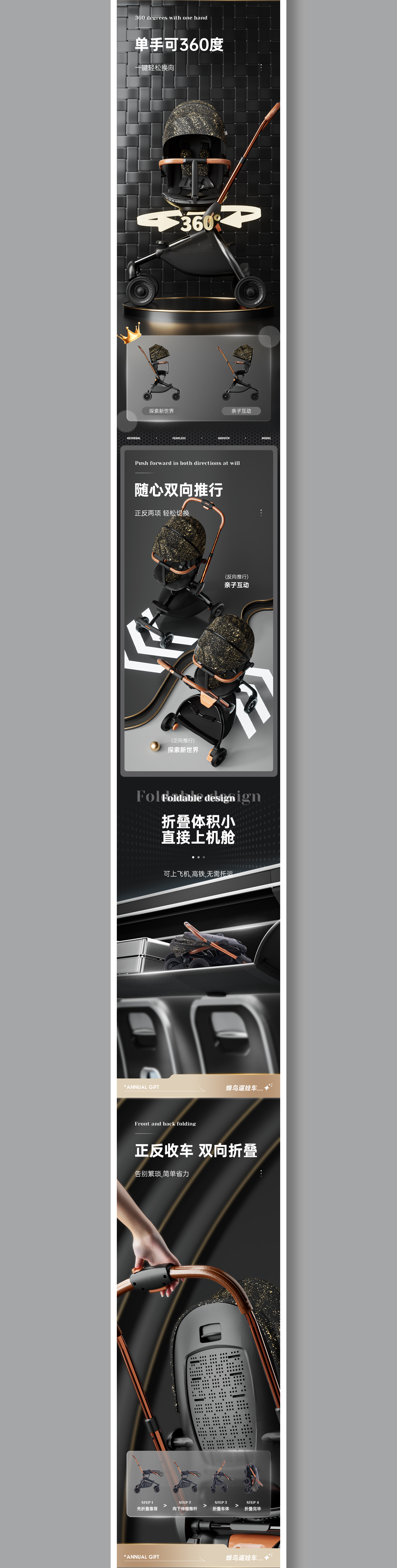 Children carts，Baby walking artifact，Stroller，Mother and baby，Detail page，