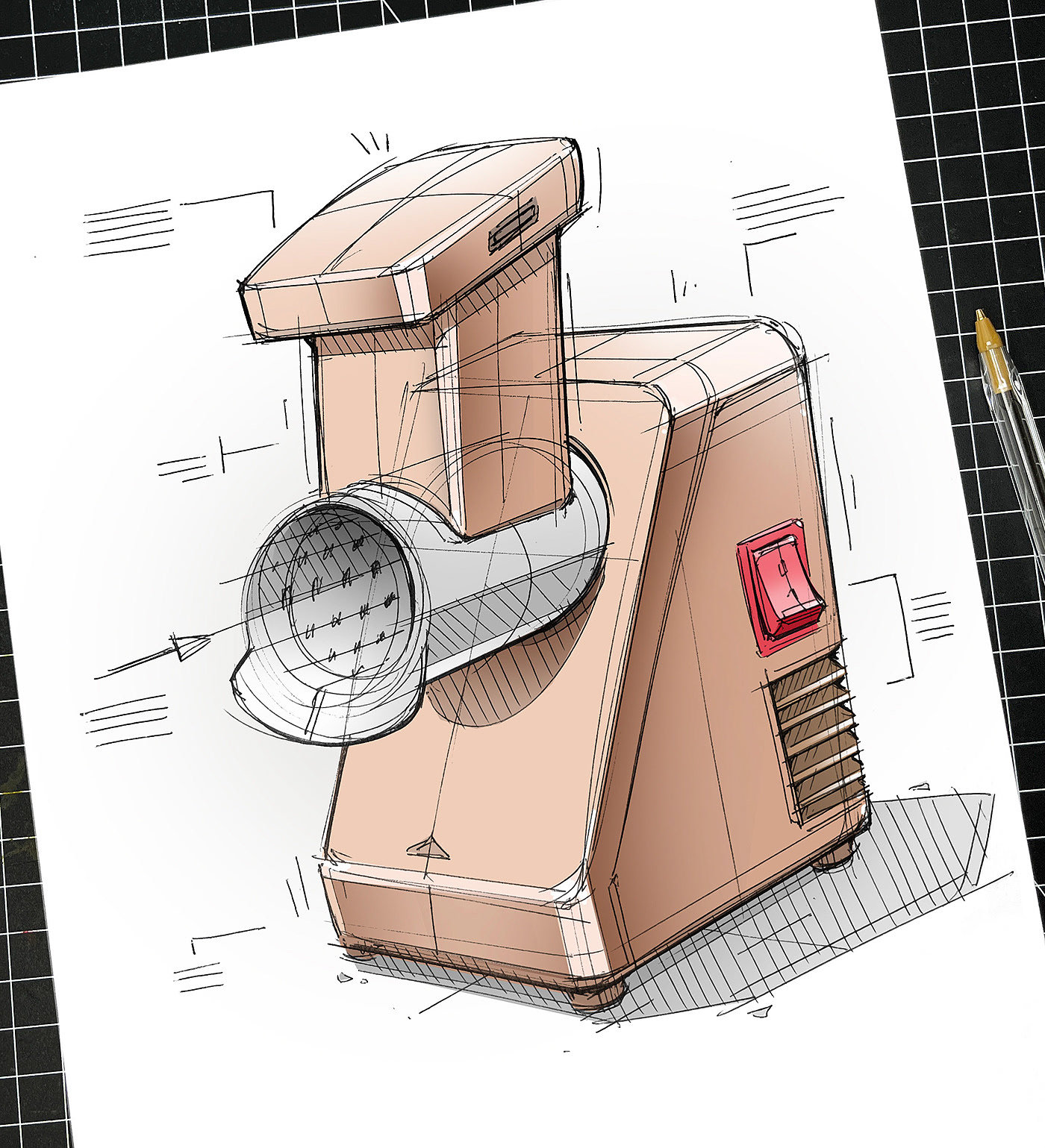 Hand drawn，sketch，industrial design，mapping，