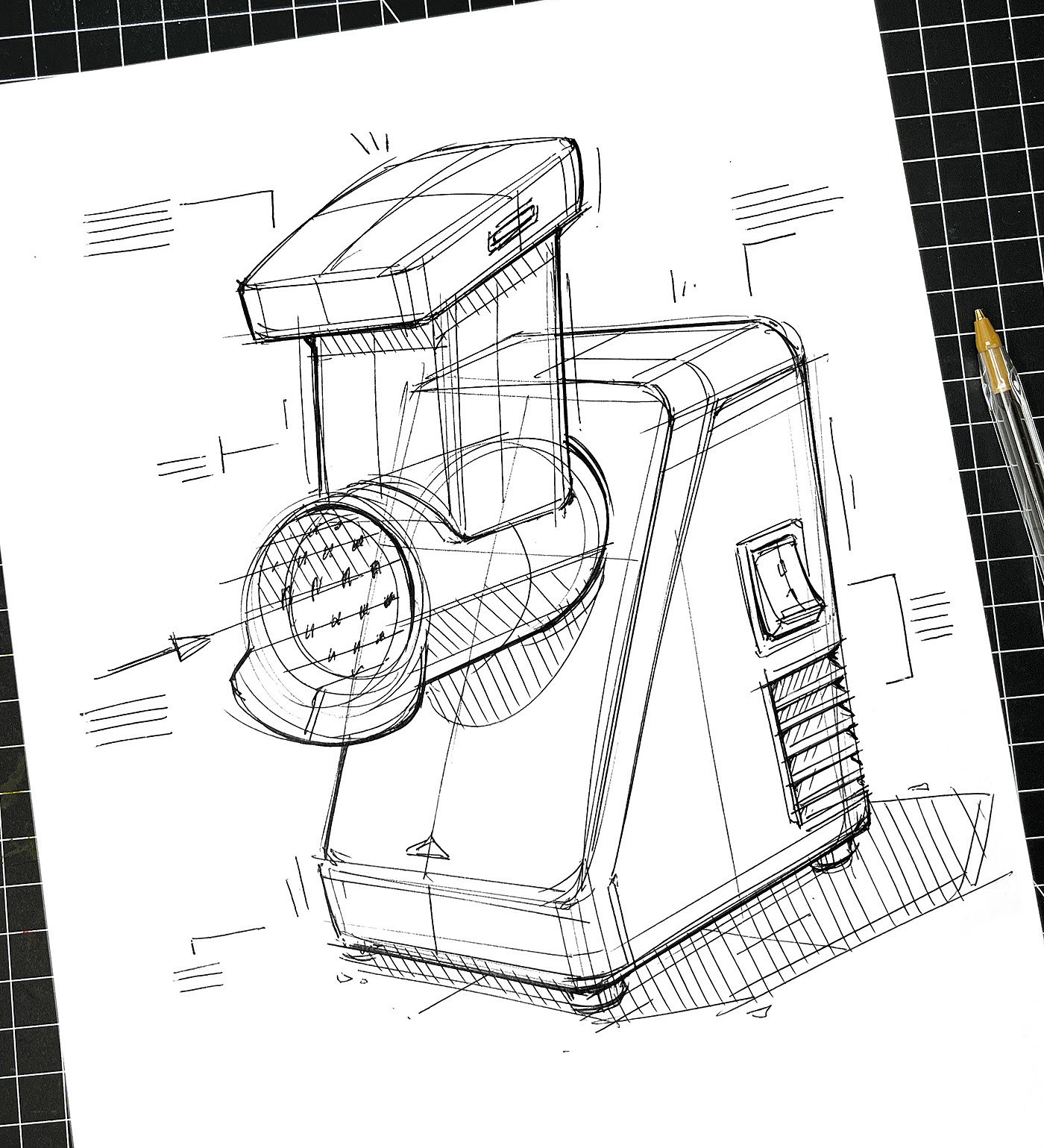 Hand drawn，sketch，industrial design，mapping，