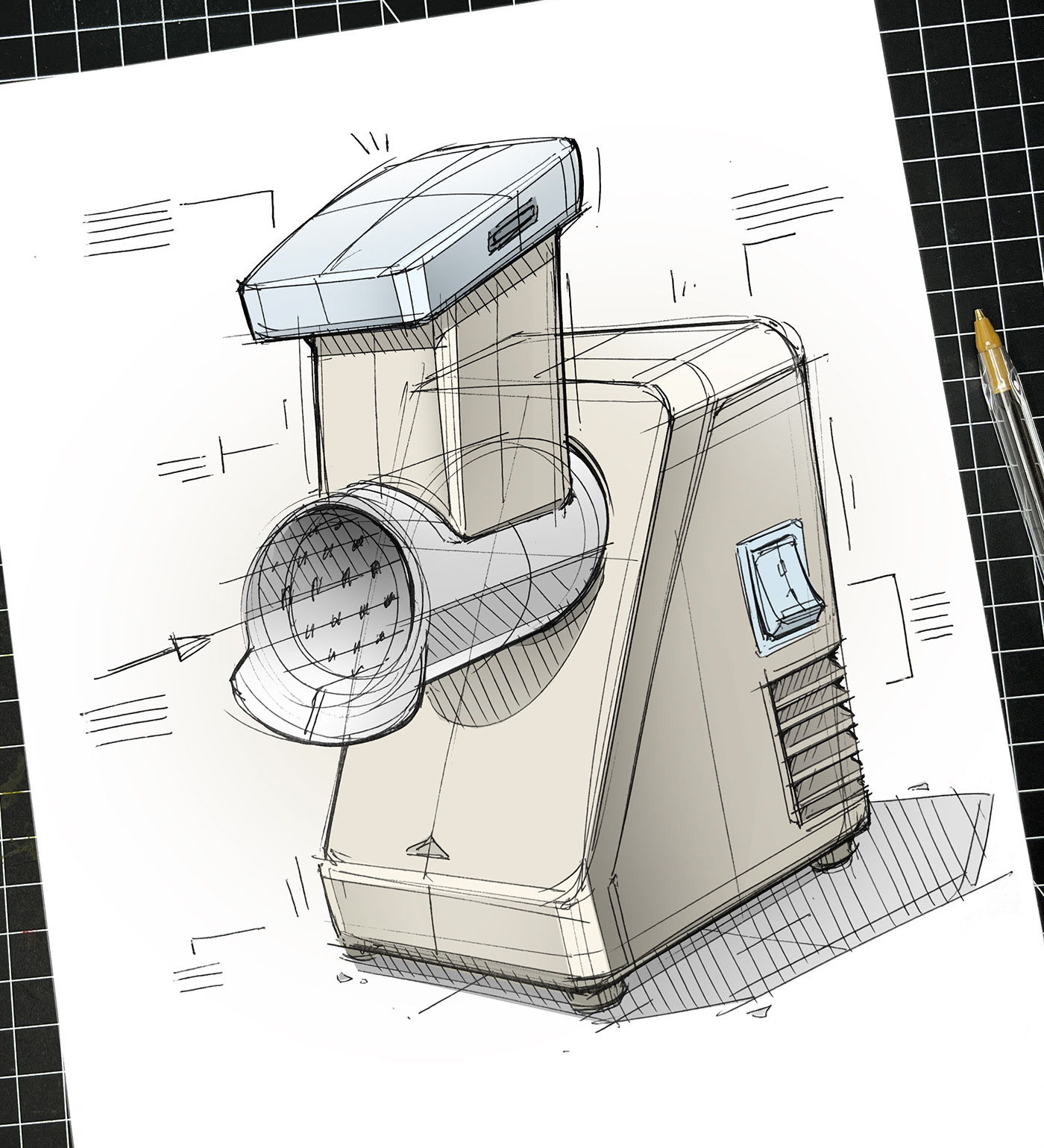 Hand drawn，sketch，industrial design，mapping，