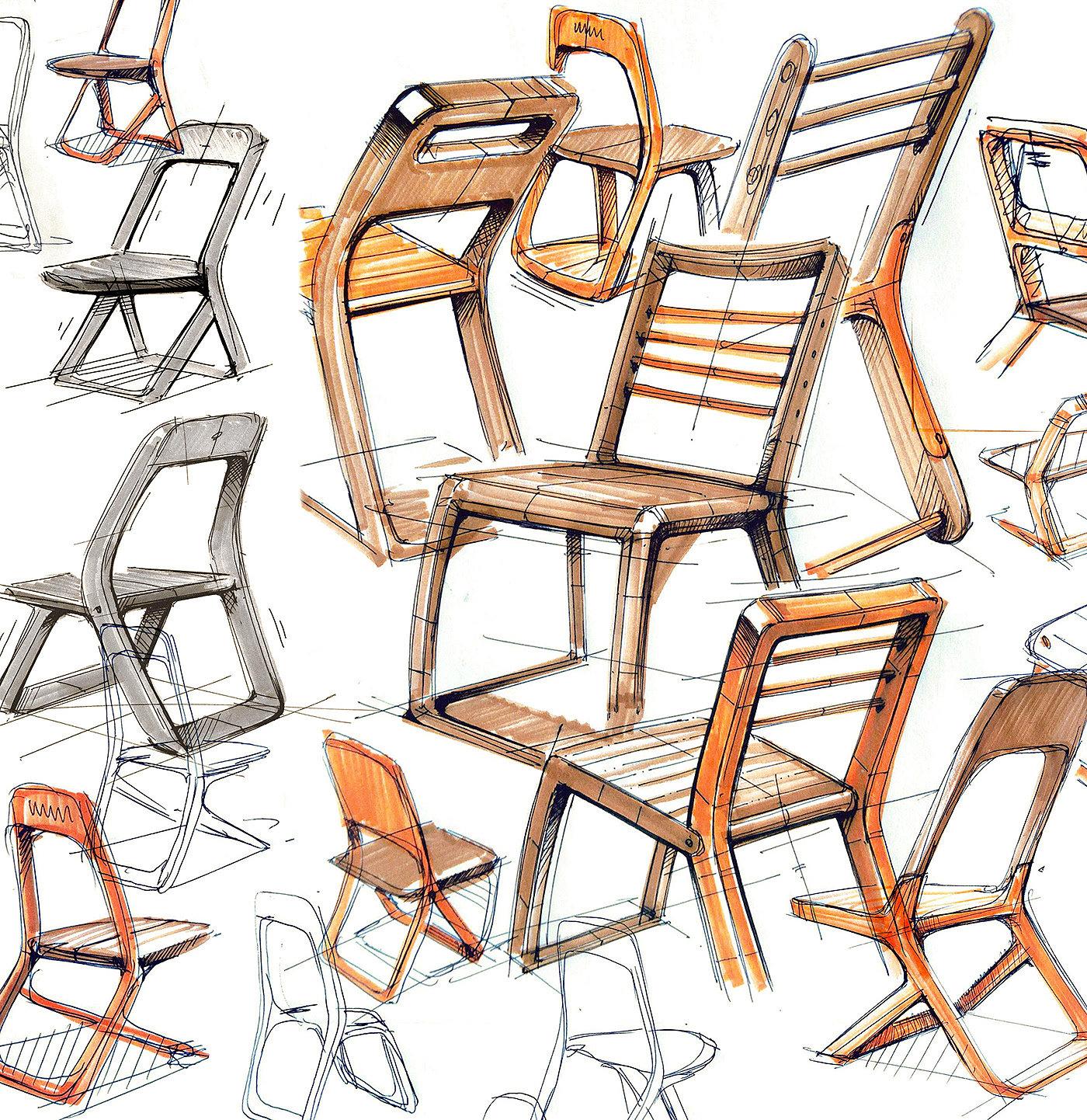 Hand drawn，sketch，industrial design，mapping，