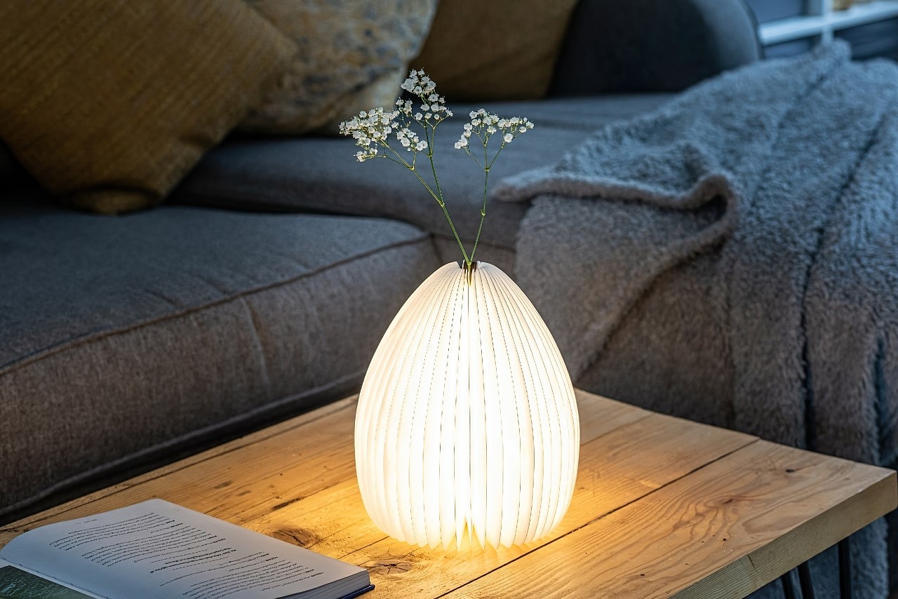 vase，accordion，Smart vase lamp，Lamp design，Origami Vase，