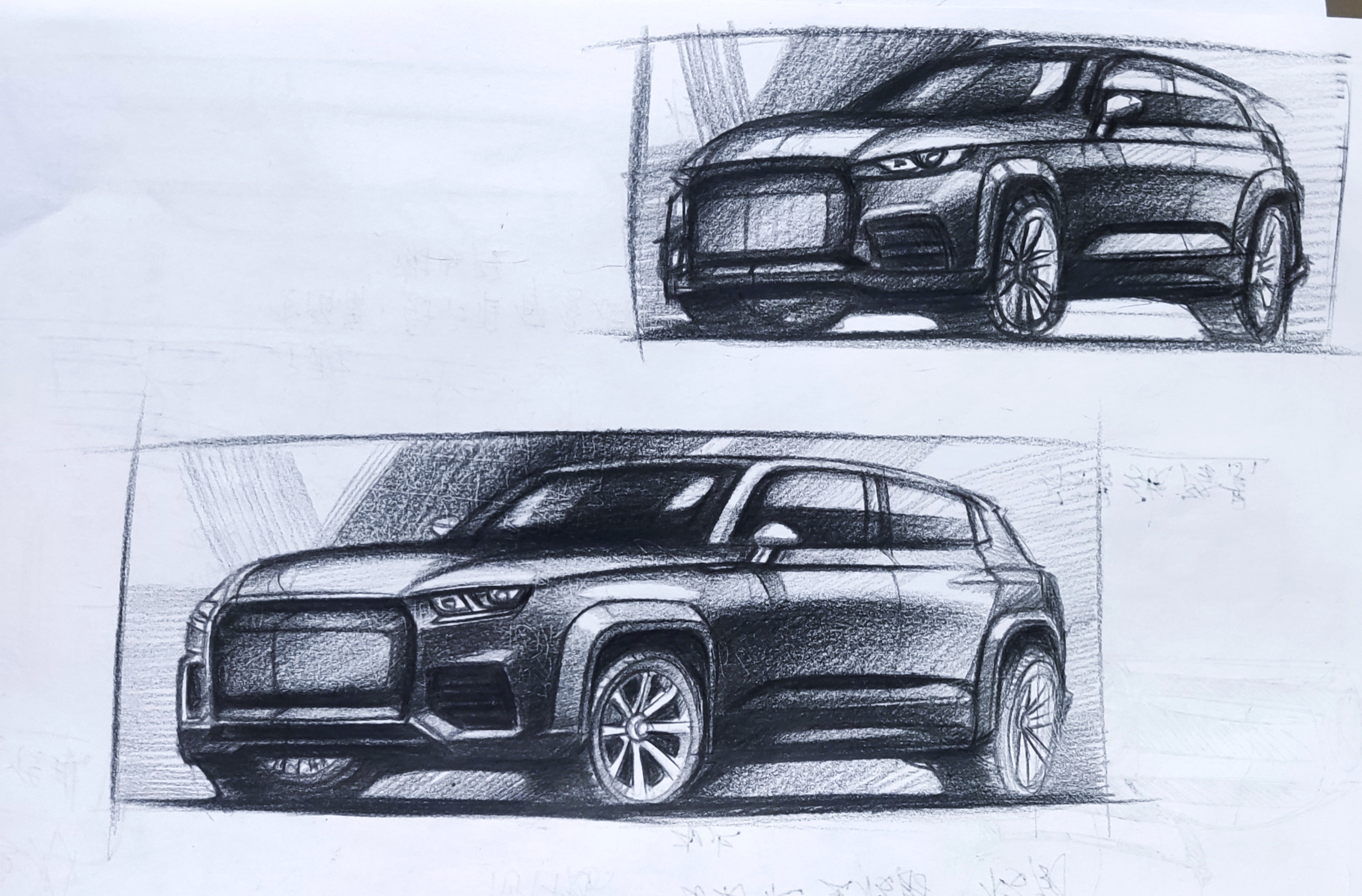 Hand drawn，automobile，