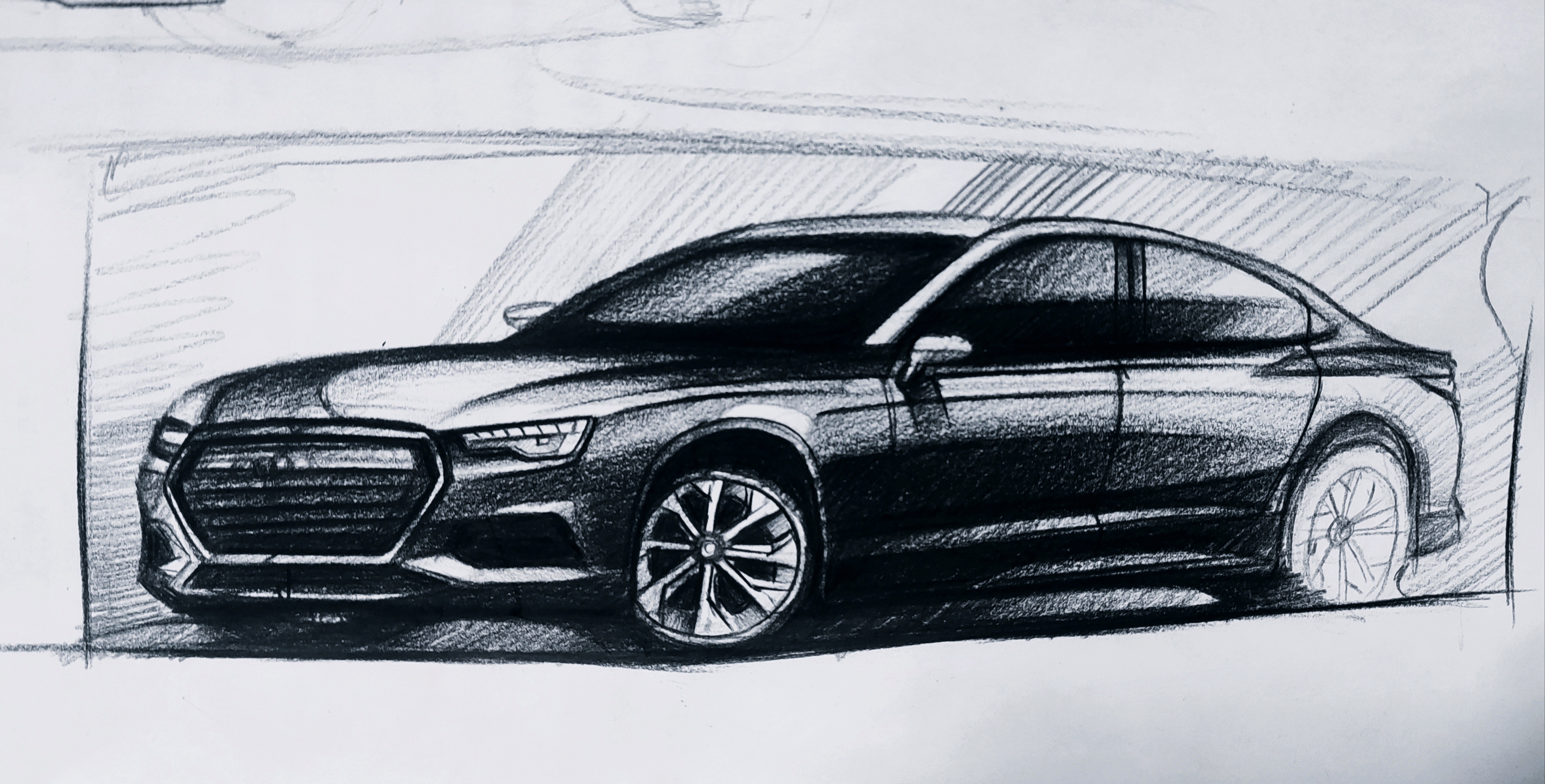 Hand drawn，automobile，