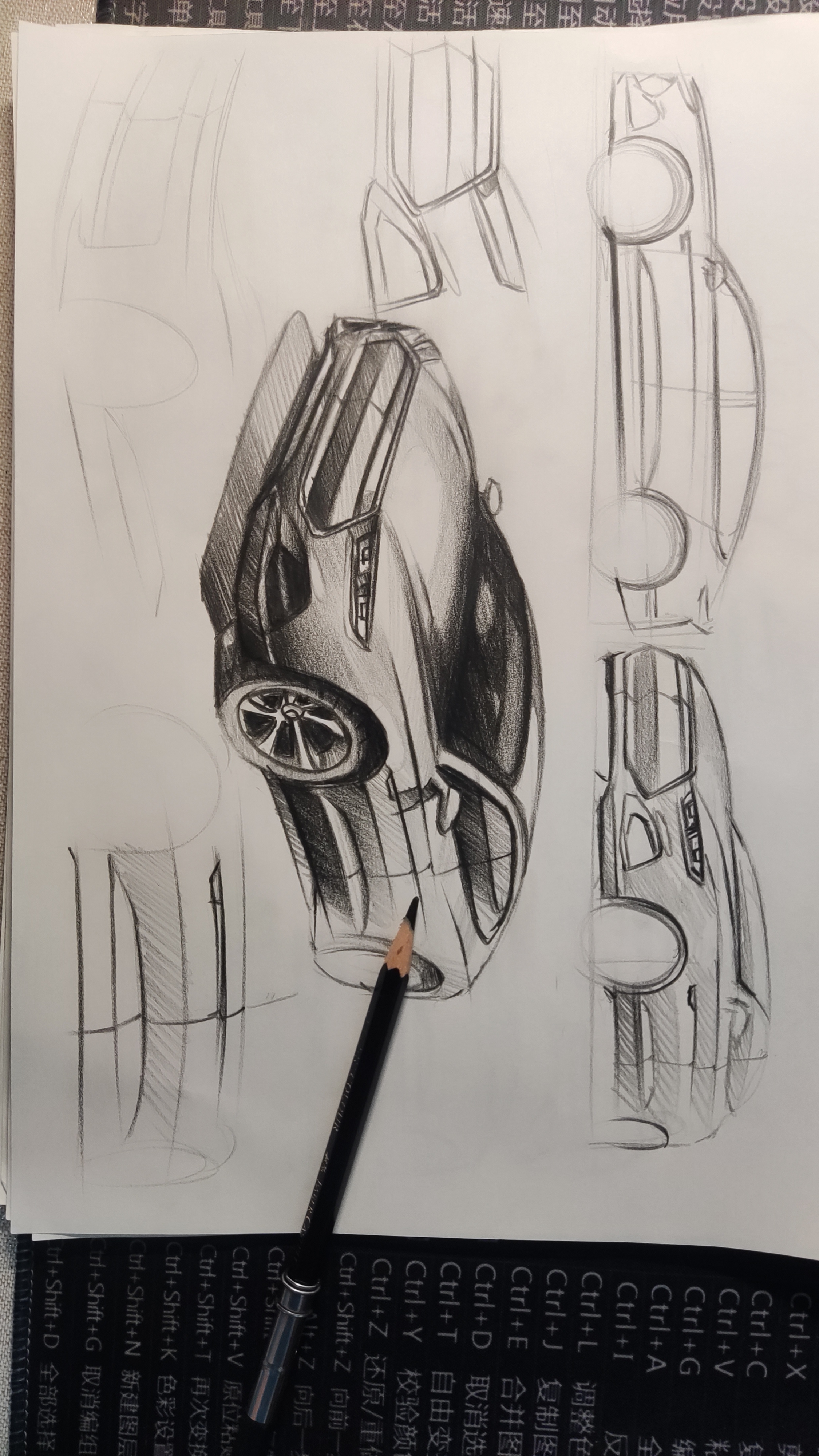 Hand drawn，automobile，