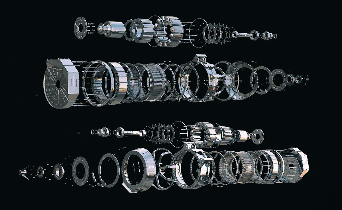 alternator，rotor，stator，magnetic induction，Cutting magnetic induction wire，electric，