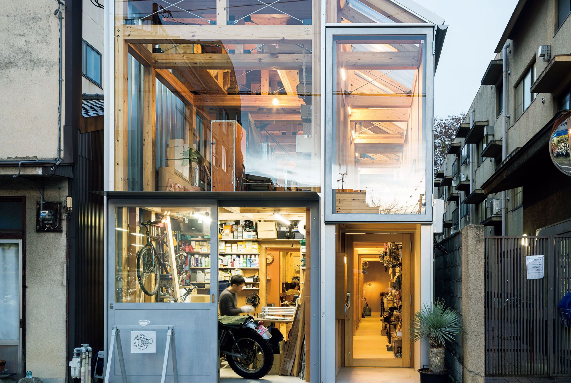 Architectural design，Old house reconstruction，wooden ，Steel frame，