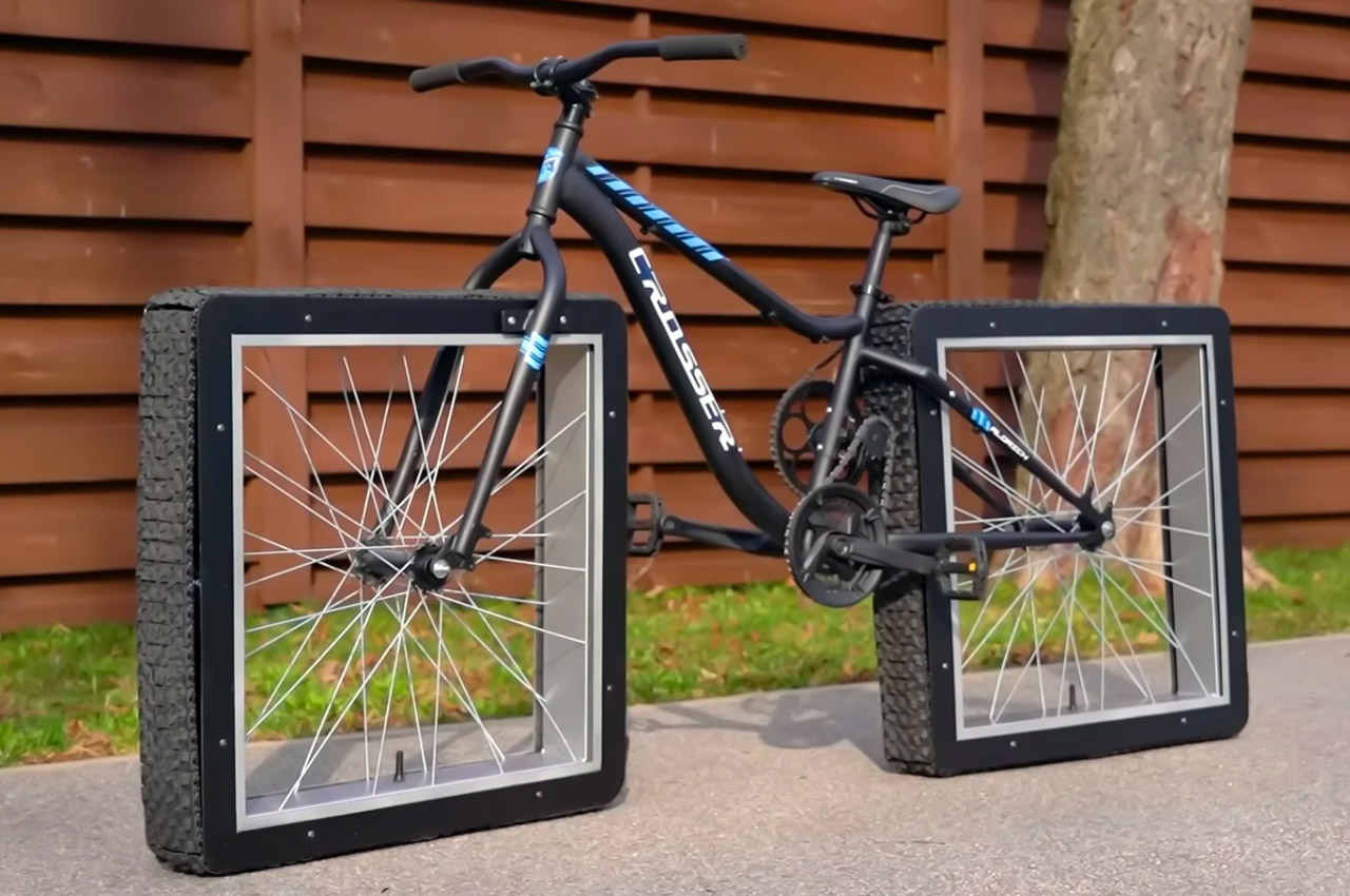 Bicycle，wheel，square，