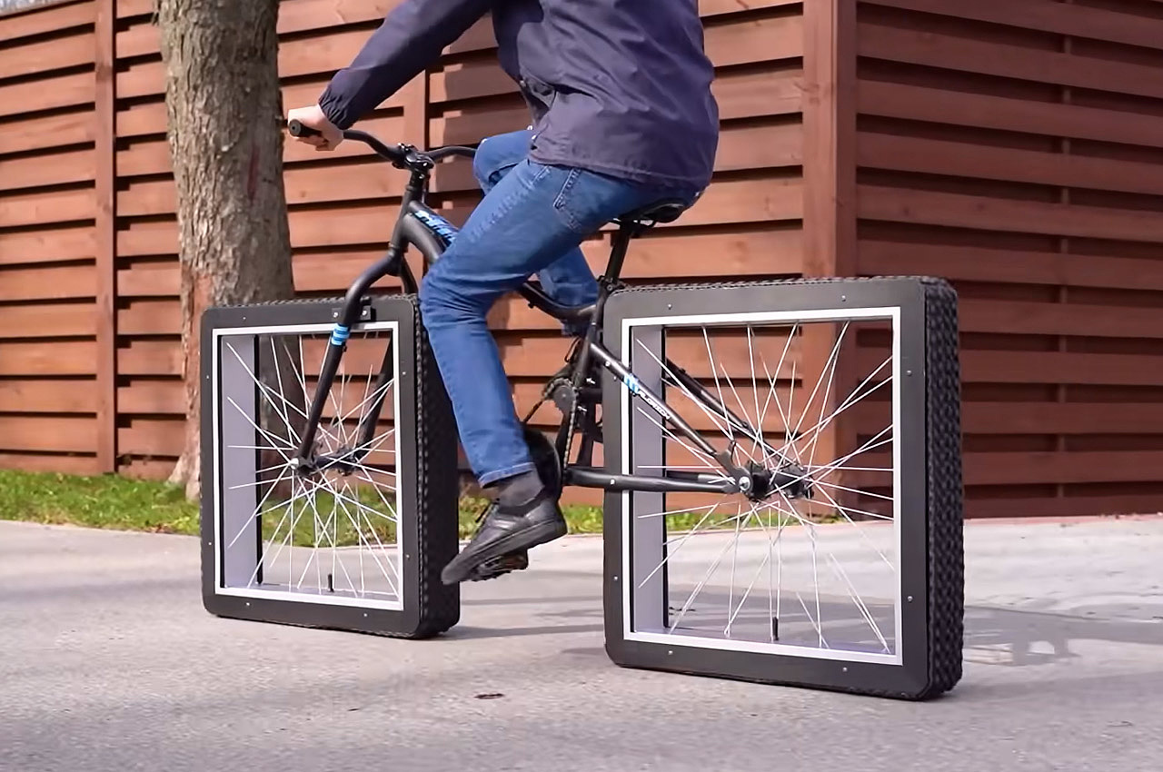 Bicycle，wheel，square，