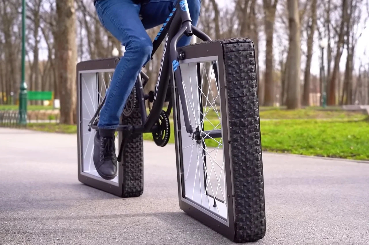 Bicycle，wheel，square，