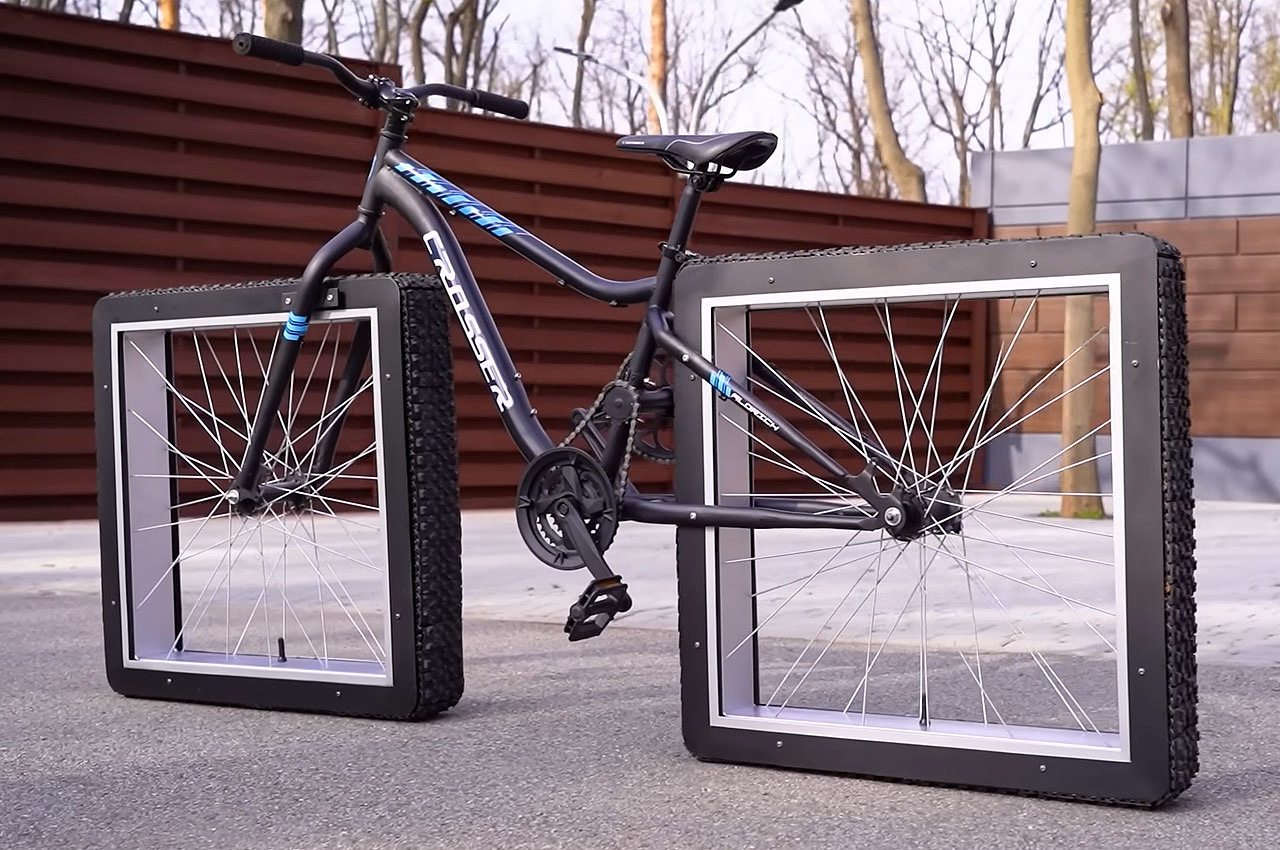 自行车，车轮，方形，